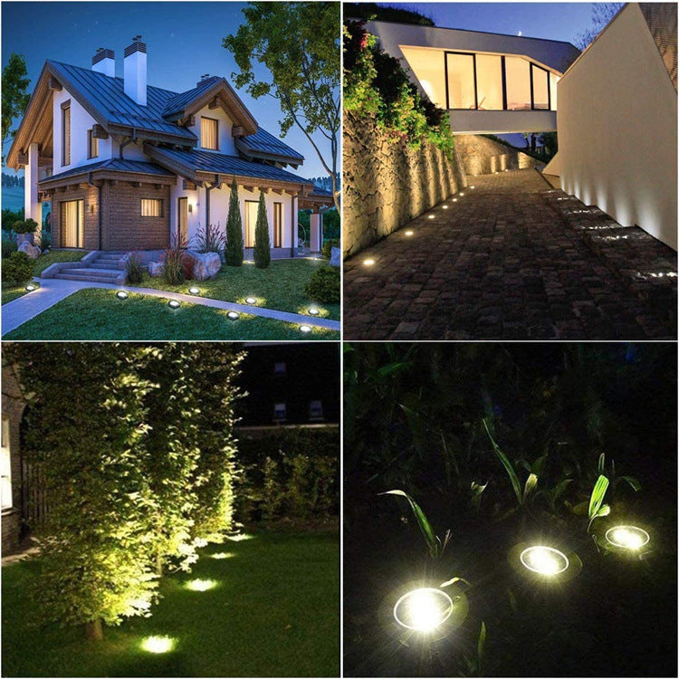 LED Solar Underground Light Waterproof Color Changing Garden Buried Lamp