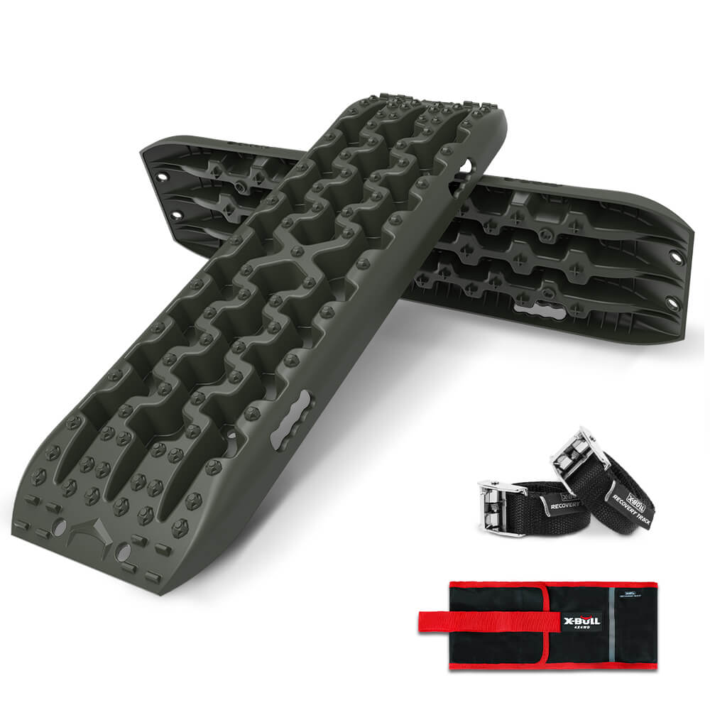 X-BULL Recovery Tracks Boards 4x4 4WD 10T 2PCS Offroad Vehicle Sand Mud Gen3.0 Olive