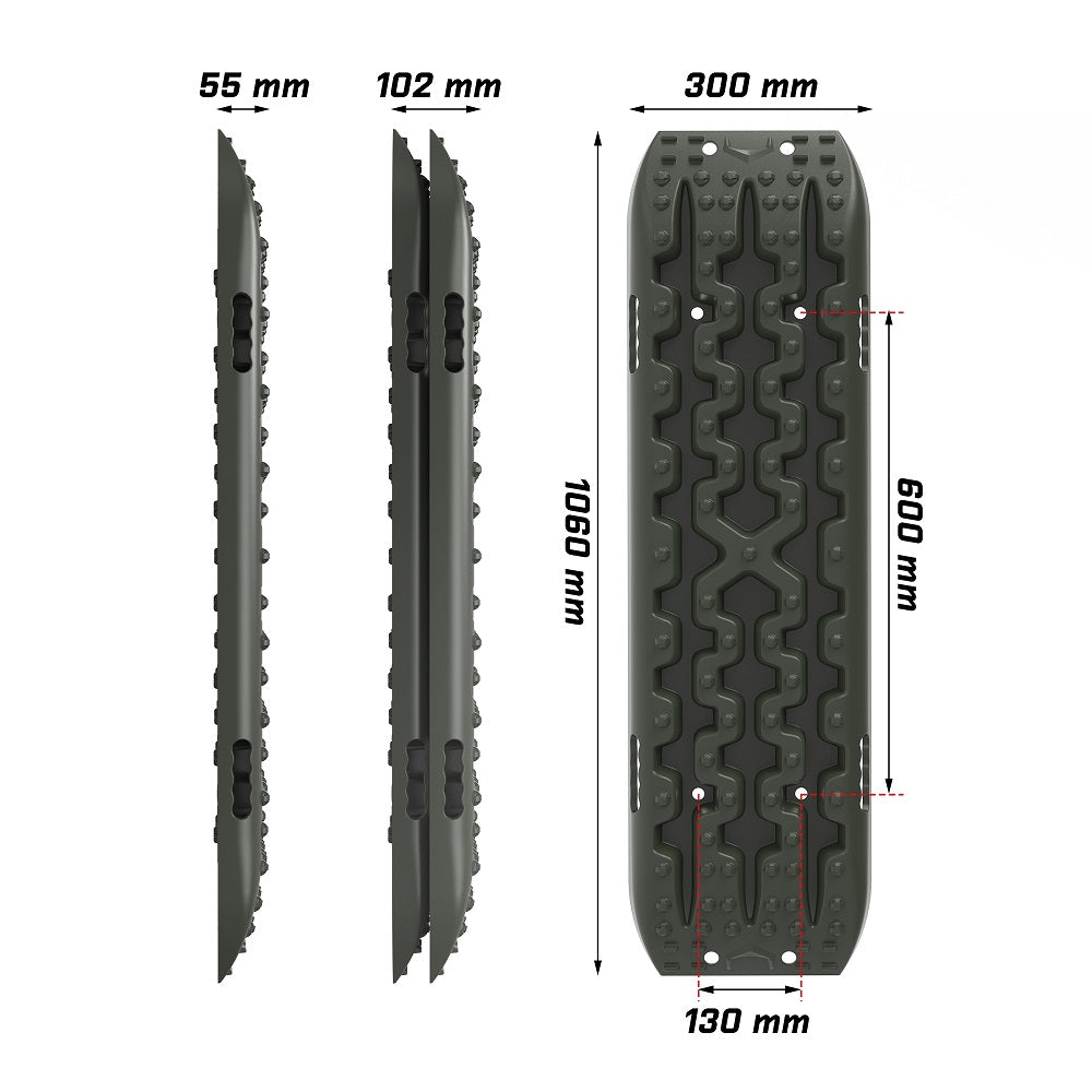 4x4 Recovery Tracks Boards Sand Truck Mud 4WD Gen3.0 Green/ Tyre Tire Deflator