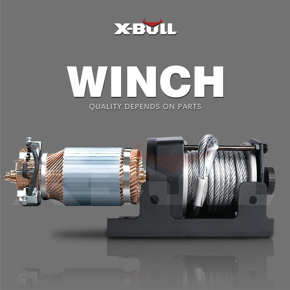 Winch 3000LBS Steel Wire Cable 12V for Boat ATV UTV Winch Trailer - 4 Units