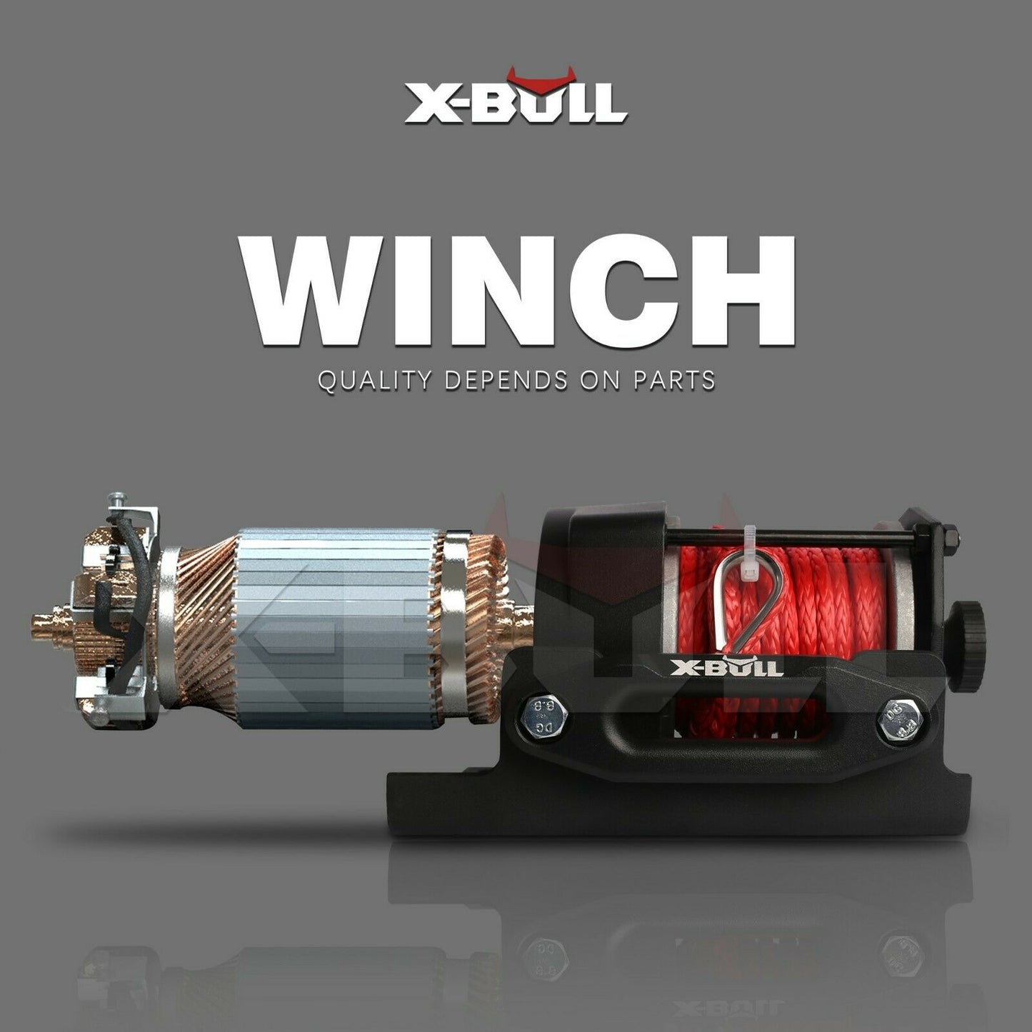 Winch 3000LBS 12V Synthetic Rope Wireless Remote for ATV 4WD Boat - 2 Units