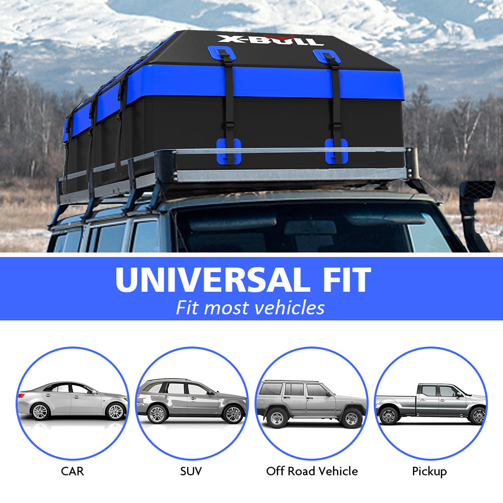 Car Roof Cargo Bag Rooftop Cargo Carrier 100% Waterproof Top Luggage Bag for All Vehicles