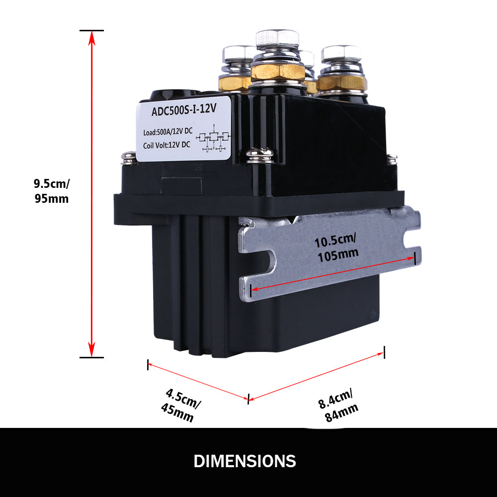 Winch Solenoid Relay Wiring Controller 500A 12V and 150ft Wireless Remote 4T Block Pulley