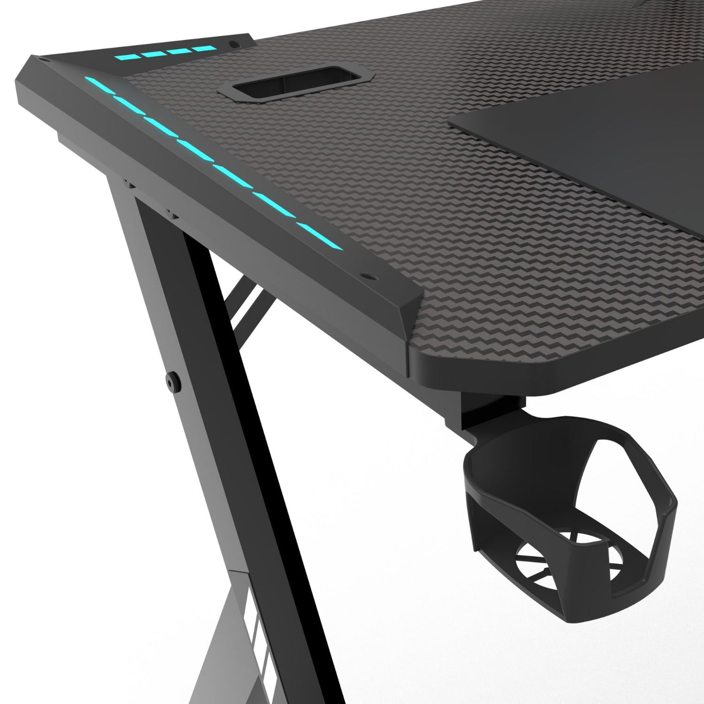 RGB Gaming Desk Y Shape Black 100cm