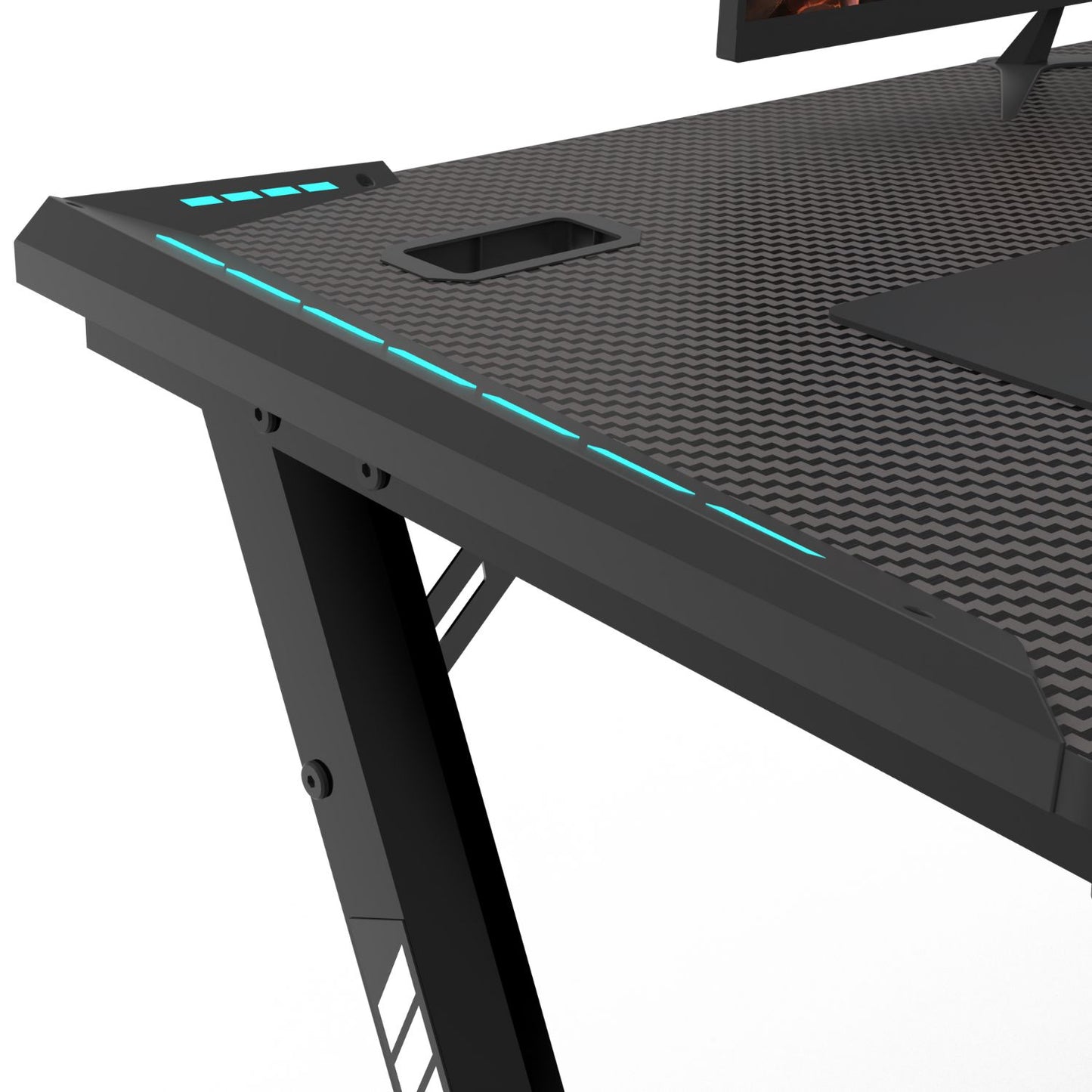 RGB Gaming Desk Y Shape Black 120cm