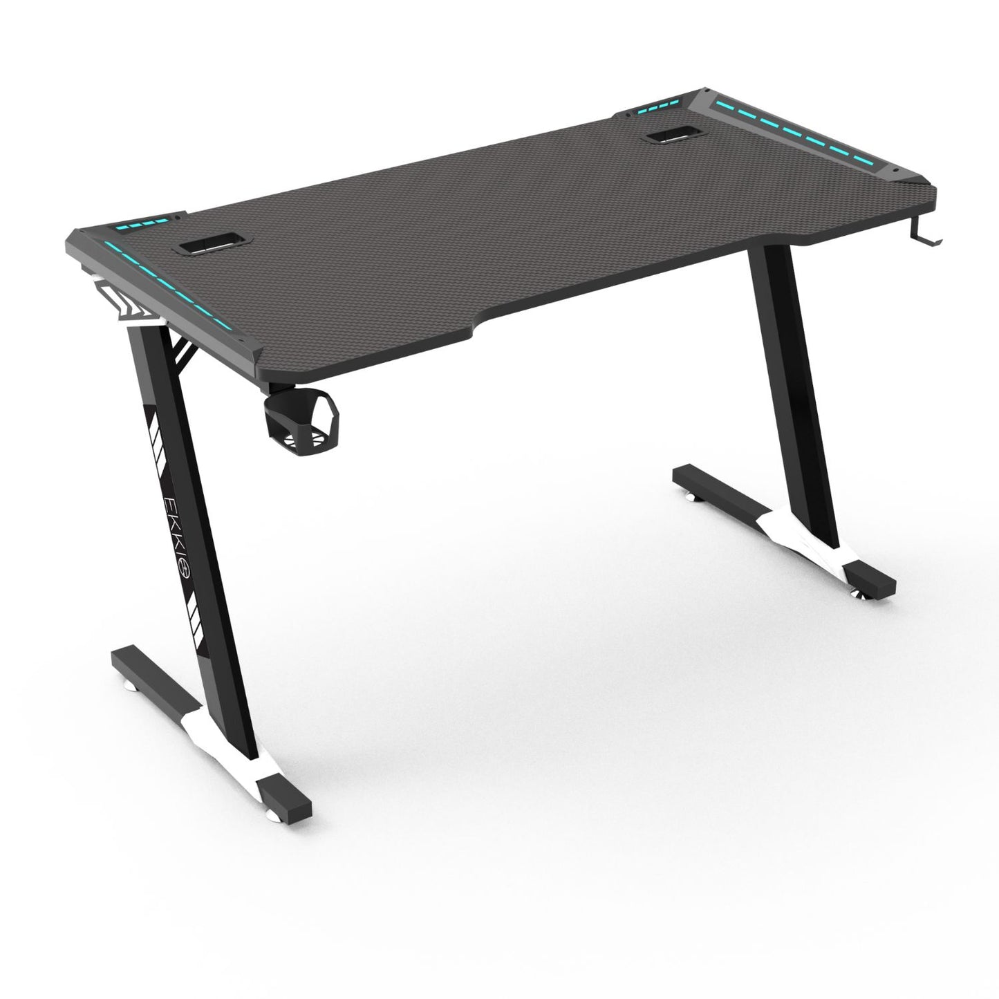 RGB Gaming Desk Z Shape Black 100cm