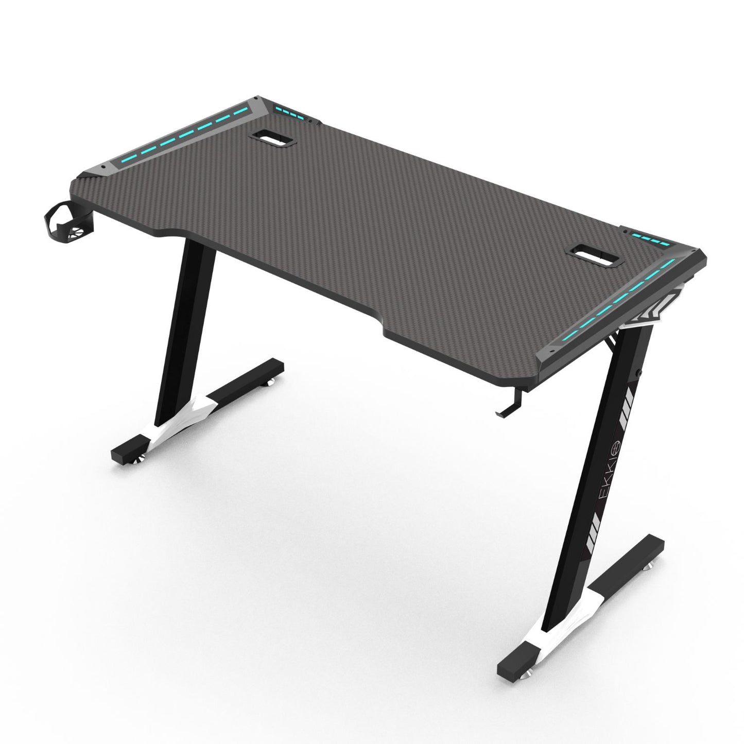 RGB Gaming Desk Z Shape Black 100cm