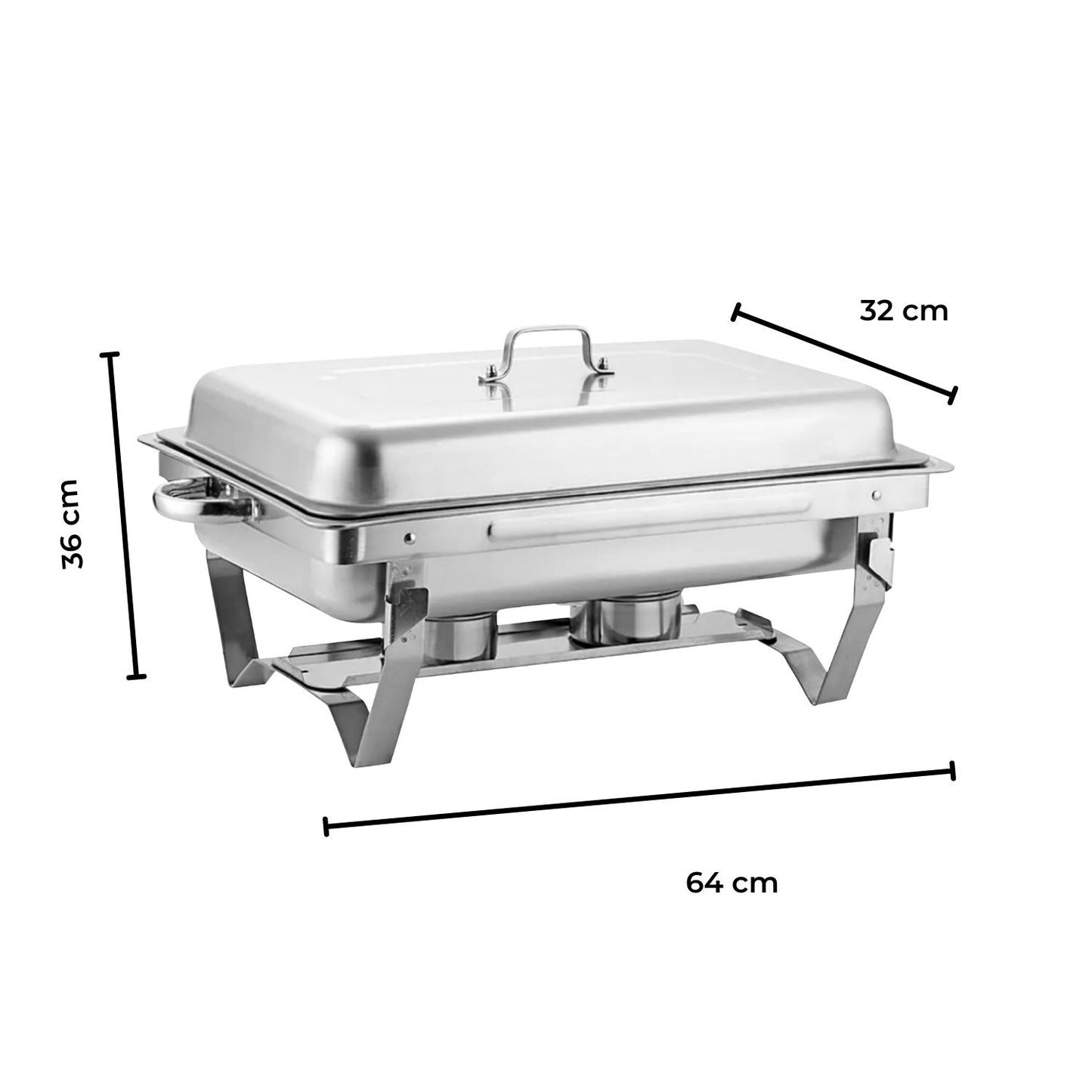 9L Chafing Dish Stainless Steel Food Buffet Warmer Pan (2x4.5L Dual Trays)