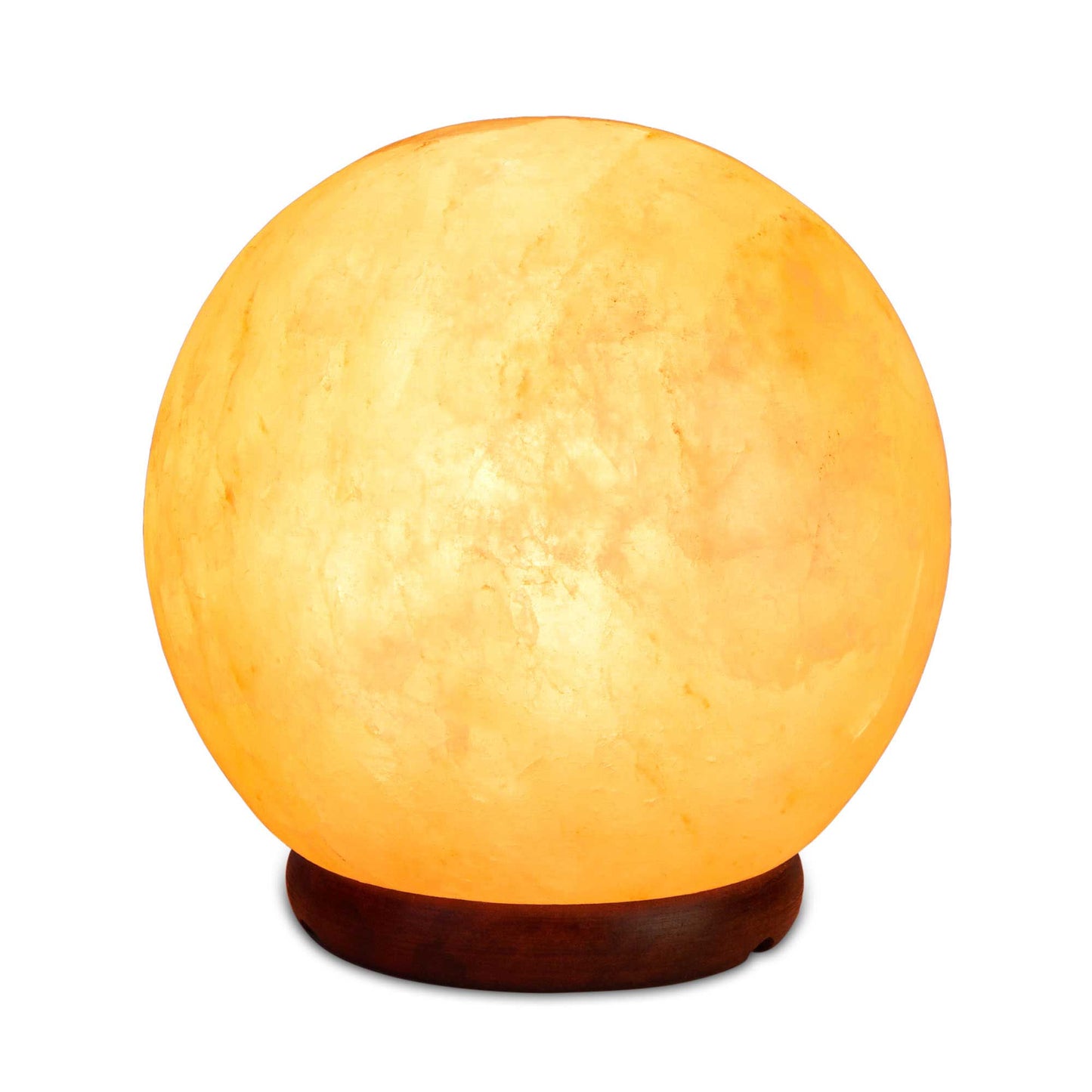 12V 12W 6.5" Ball Himalayan Pink Salt Lamp Carved Rock Crystal Light Bulb On/Off