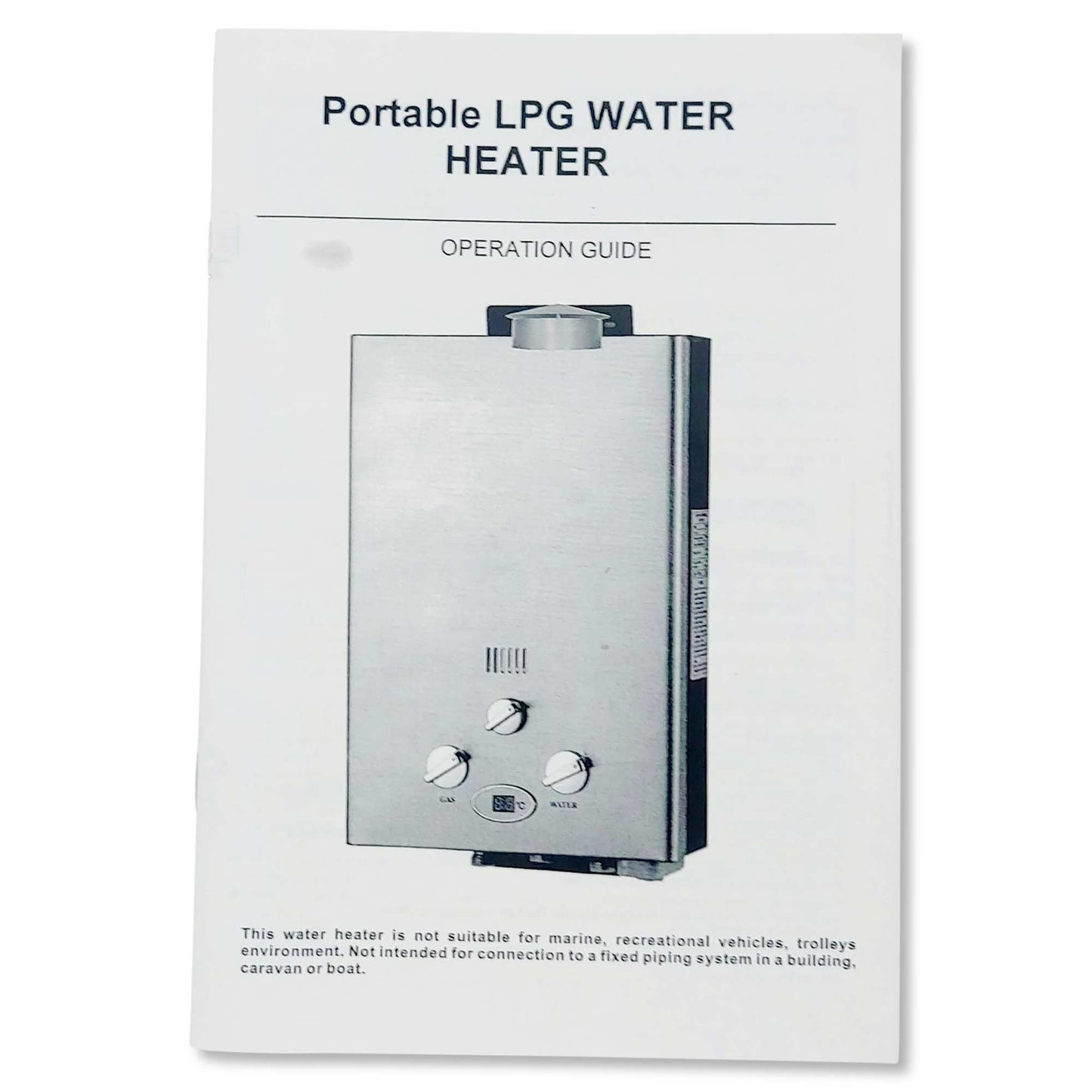 6L Portable Gas Water Heater Shower Outdoor Camping Hot Pump Tankless LPG System