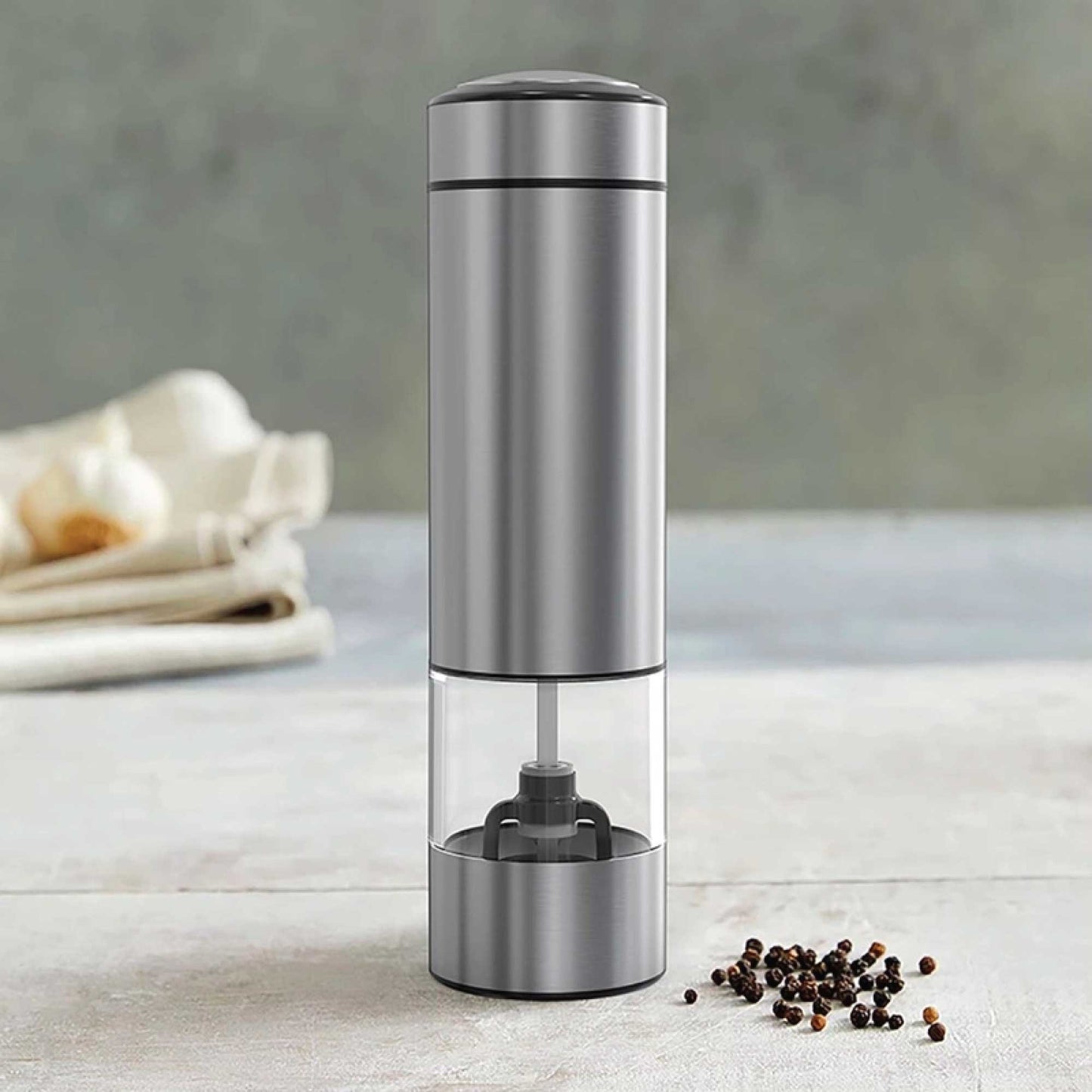 HomeMyGarden Salt and Pepper Grinder - One Press Battery Operated Shaker Mill