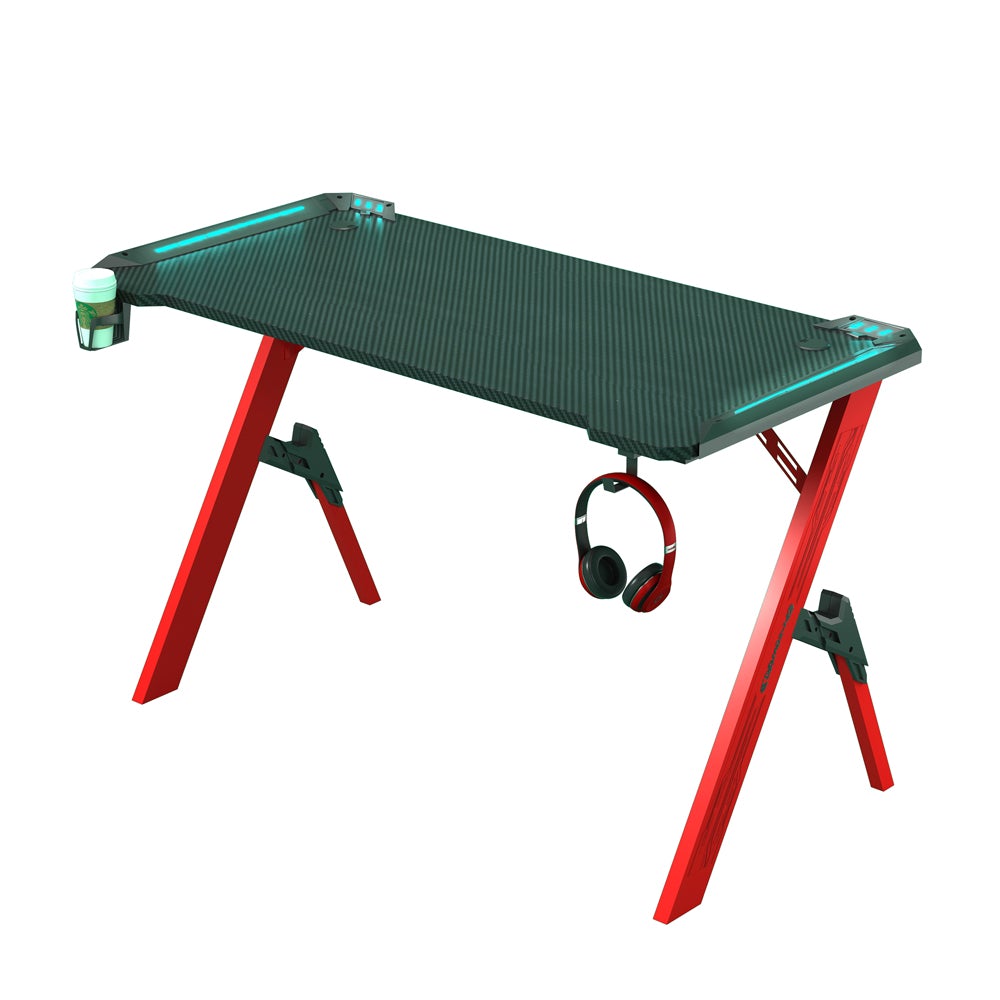 Gaming Desk 140cm RGB Desktop PC Computer Racing Table Office Laptop Home AU