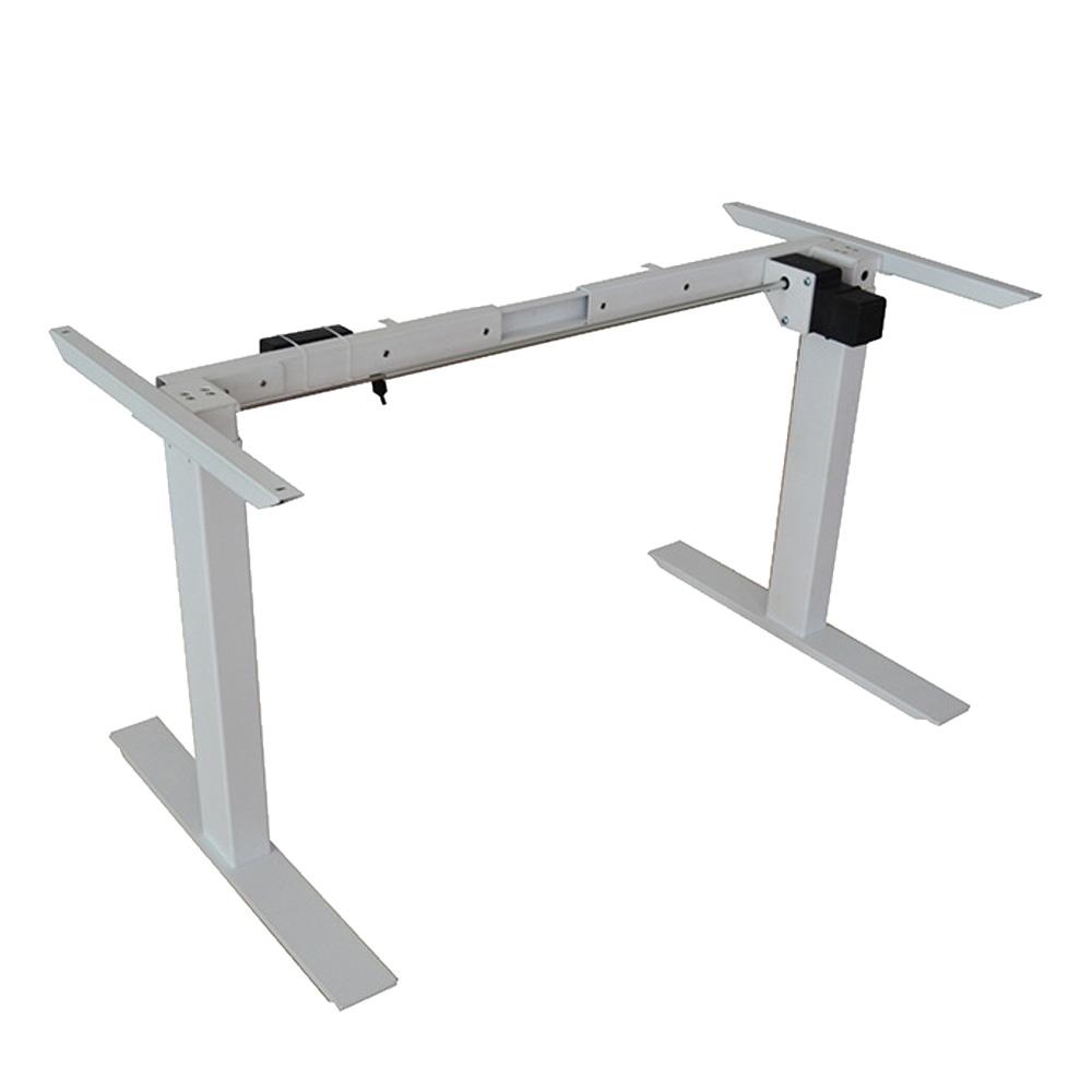 120cm Standing Desk Height Adjustable Sit Grey Stand Motorised Dual Motors Frame Black Top