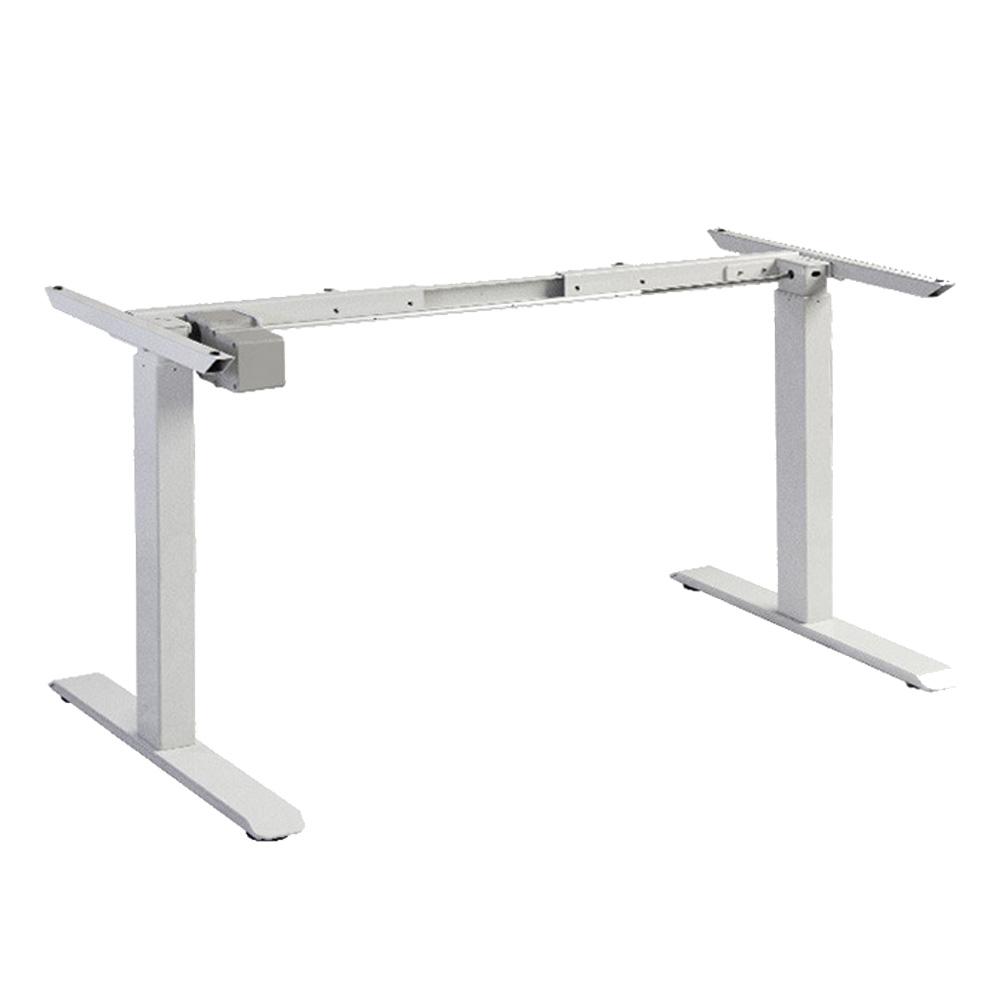 120cm Standing Desk Height Adjustable Sit Grey Stand Motorised Dual Motors Frame Birch Top