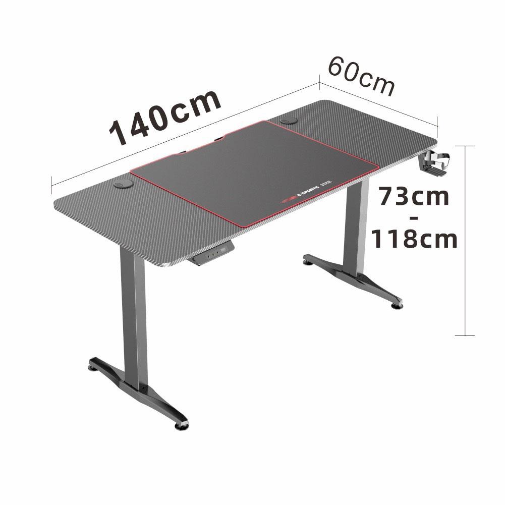 Gaming Standing Desk Home Office Lift Adjustable Sit-to-Stand Motorized - 1160