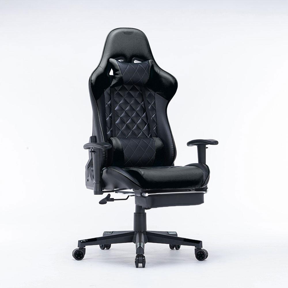 Gaming Chair Ergonomic Racing chair 165¬∞ Reclining Gaming Seat 3D Armrest Footrest Black Purple