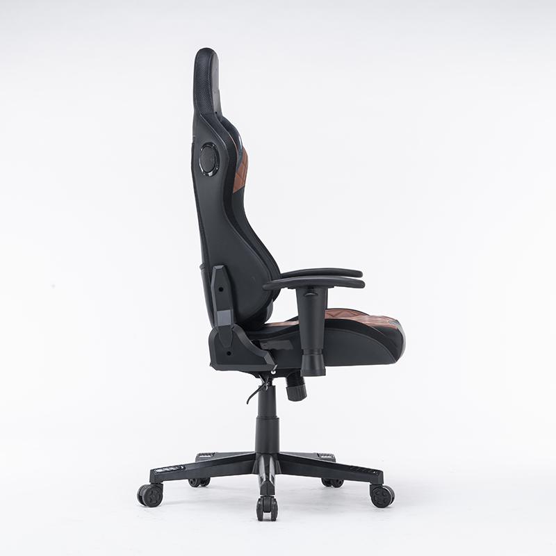 7 RGB Lights Bluetooth Speaker Gaming Chair Ergonomic Racing chair 165¬∞ Reclining Gaming Seat 4D Armrest Footrest Black Red