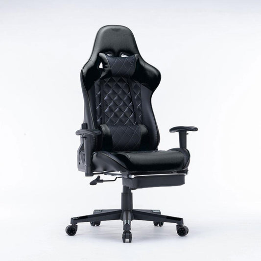 Gaming Chair Ergonomic Racing chair 165¬∞ Reclining Gaming Seat 3D Armrest Footrest Black