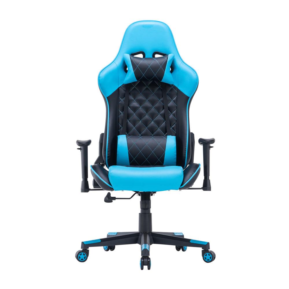 Gaming Chair Ergonomic Racing chair 165¬∞ Reclining Gaming Seat 3D Armrest Footrest Blue Black