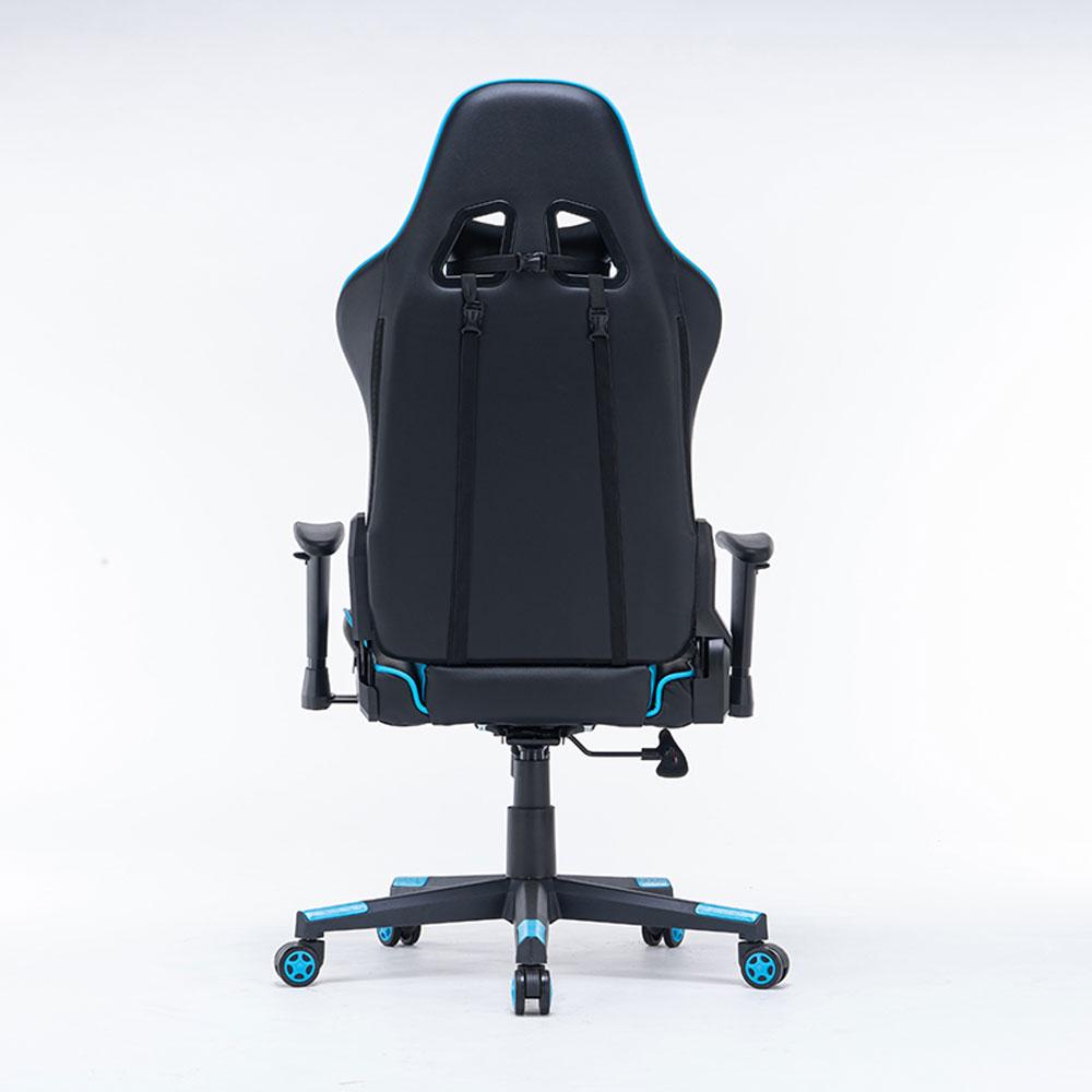 Gaming Chair Ergonomic Racing chair 165¬∞ Reclining Gaming Seat 3D Armrest Footrest Blue Black