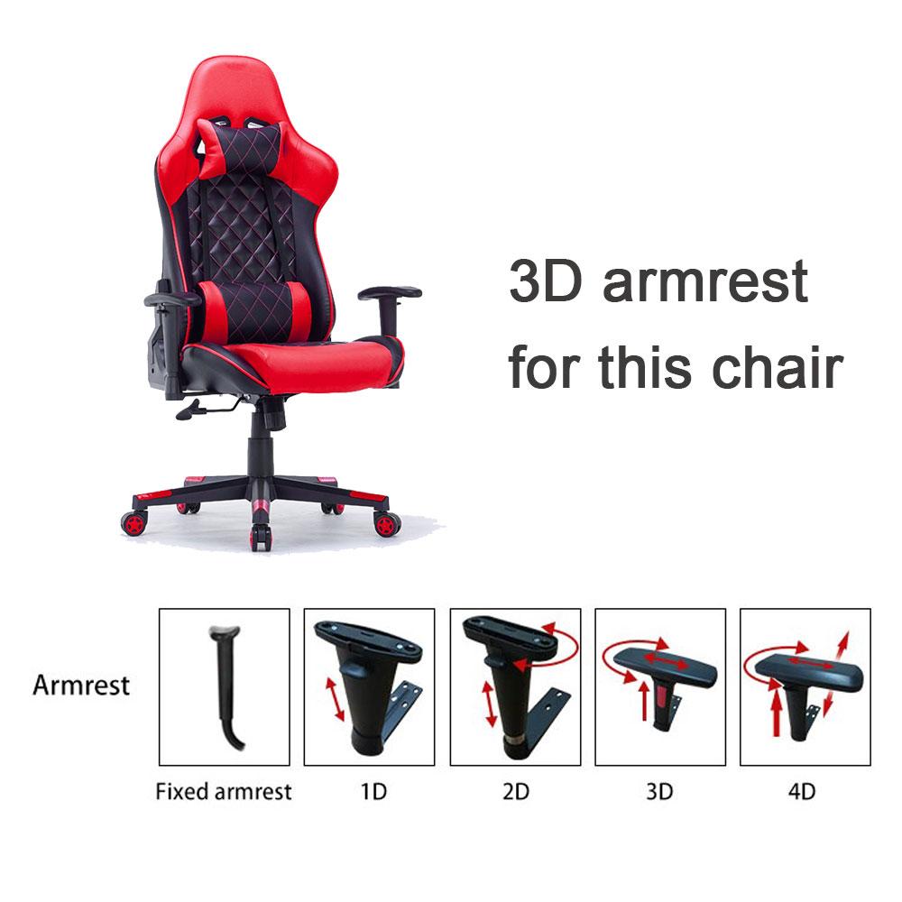 Gaming Chair Ergonomic Racing chair 165¬∞ Reclining Gaming Seat 3D Armrest Footrest Green Black