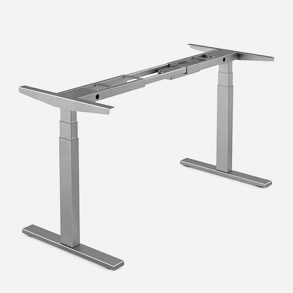 120cm Standing Desk Height Adjustable Sit Grey Stand Motorised Single Motor Frame White Top