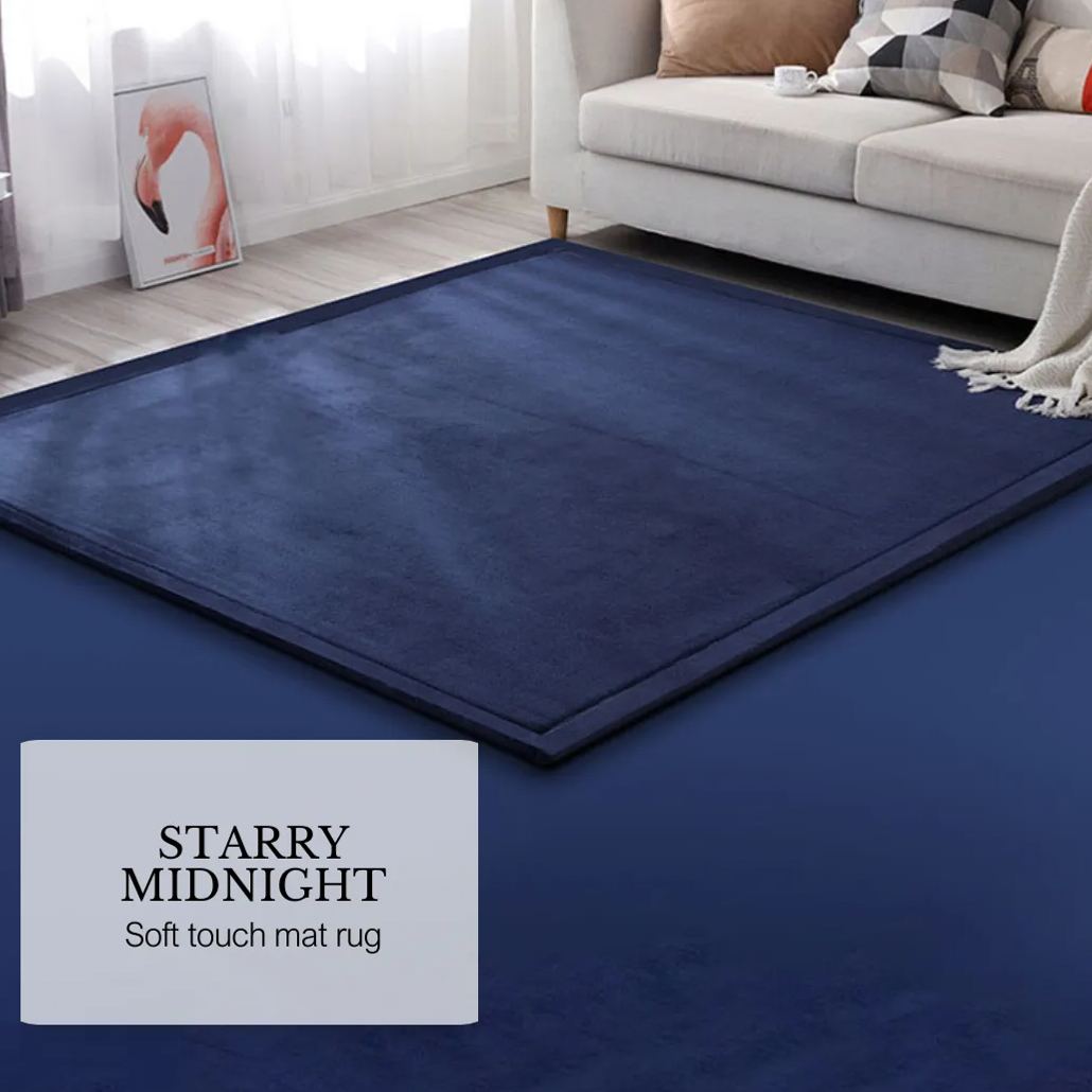 Soft Touch Ultra Plush Memory Foam Tatami Midnight Blue Mat - 200 X 300 CM