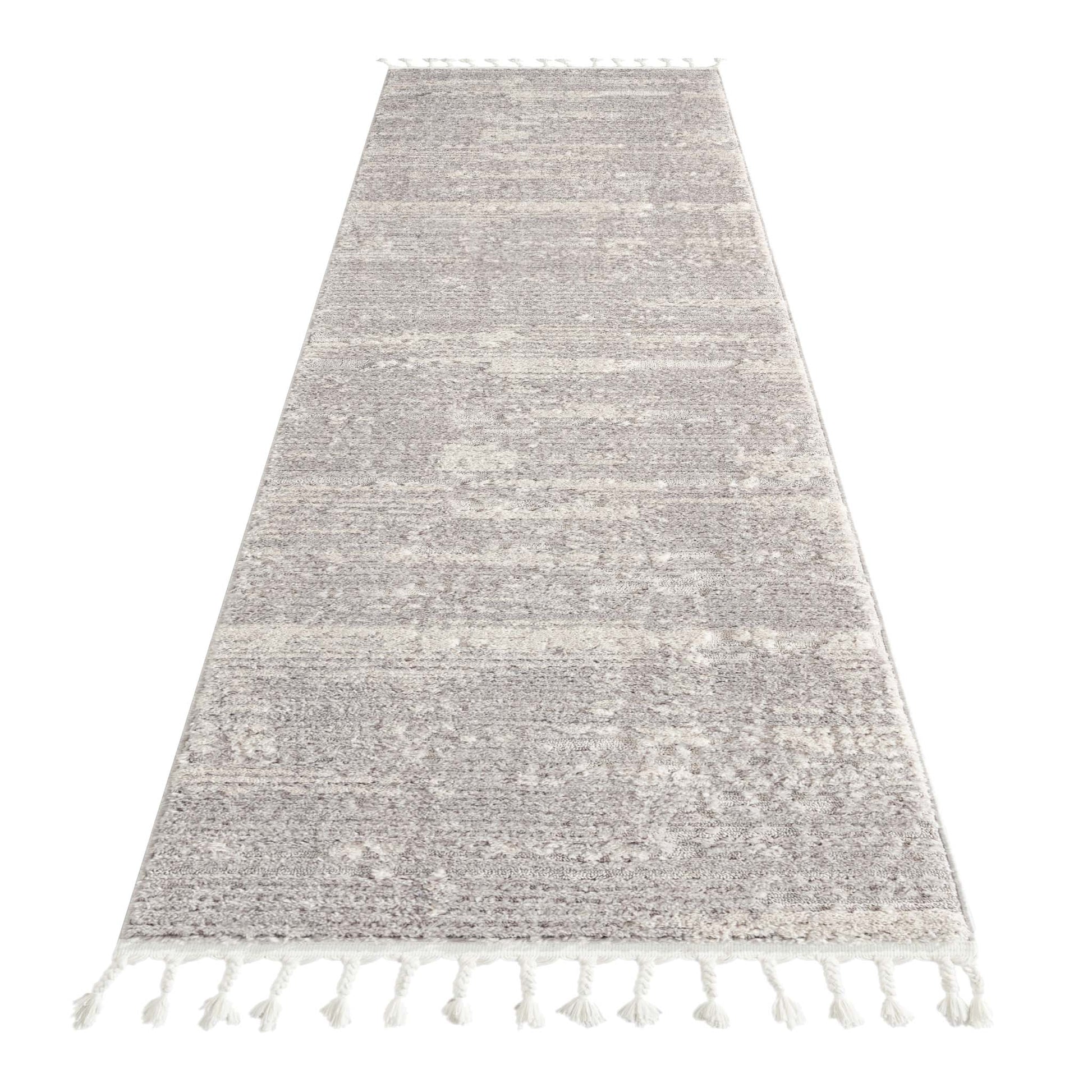 Addie Soft Pile Rug - Light Grey - 80x150