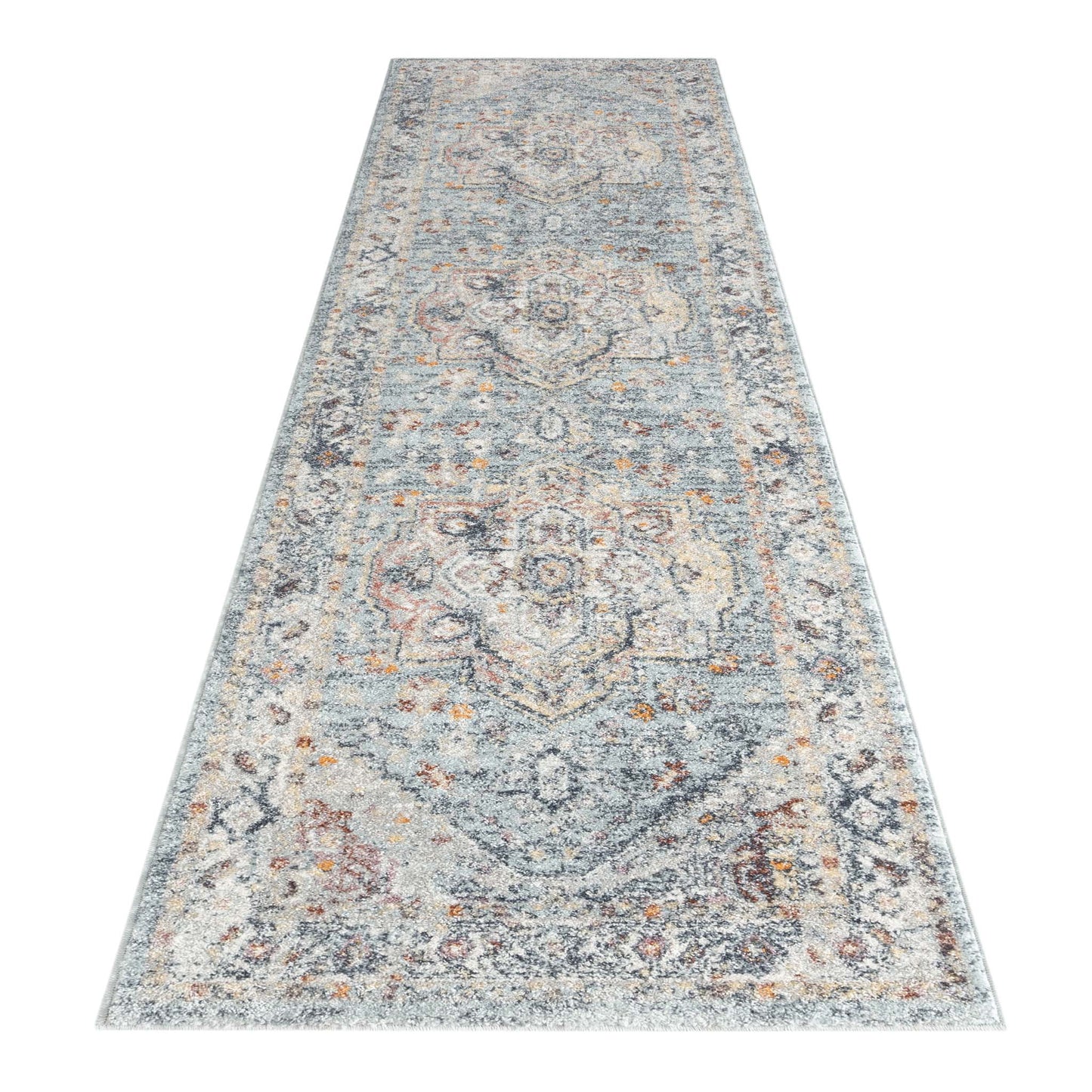 Ornate Persian Vintage Rug - Blue - 80x150