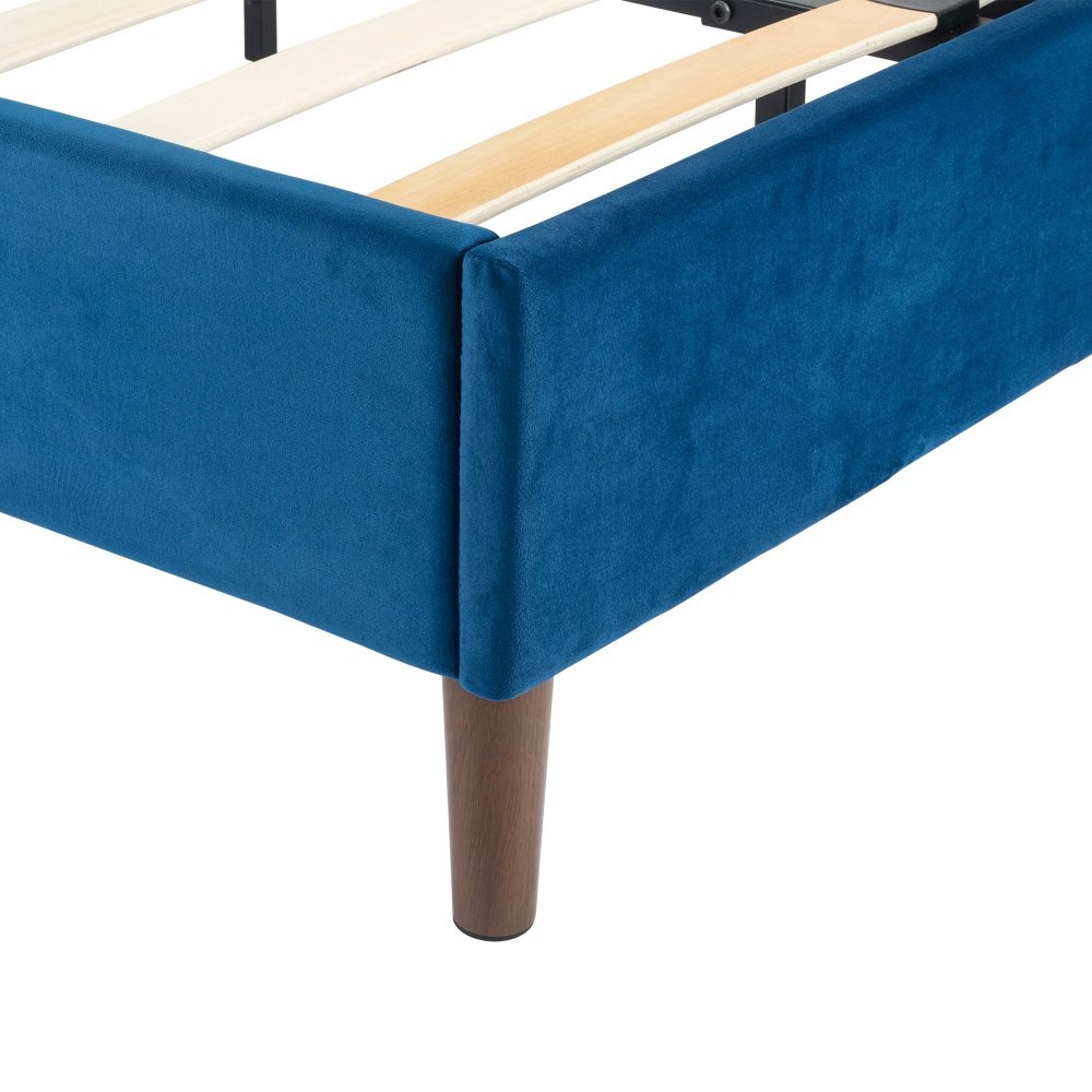 Velvet Blue Bed Frame ‚Äì Queen