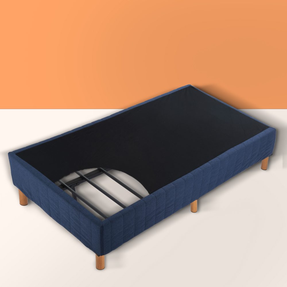 Metal Bed Frame Mattress Foundation Blue ‚Äì Double