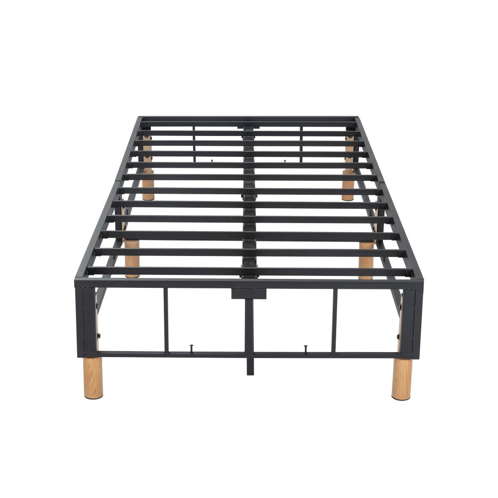 Metal Bed Frame Mattress Foundation Blue ‚Äì Queen