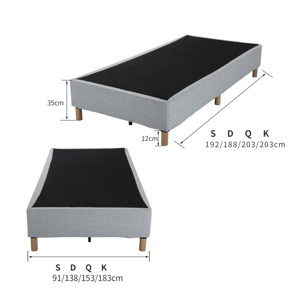 Metal Bedframe Mattress Foundation (Dark Grey) ‚Äì Double