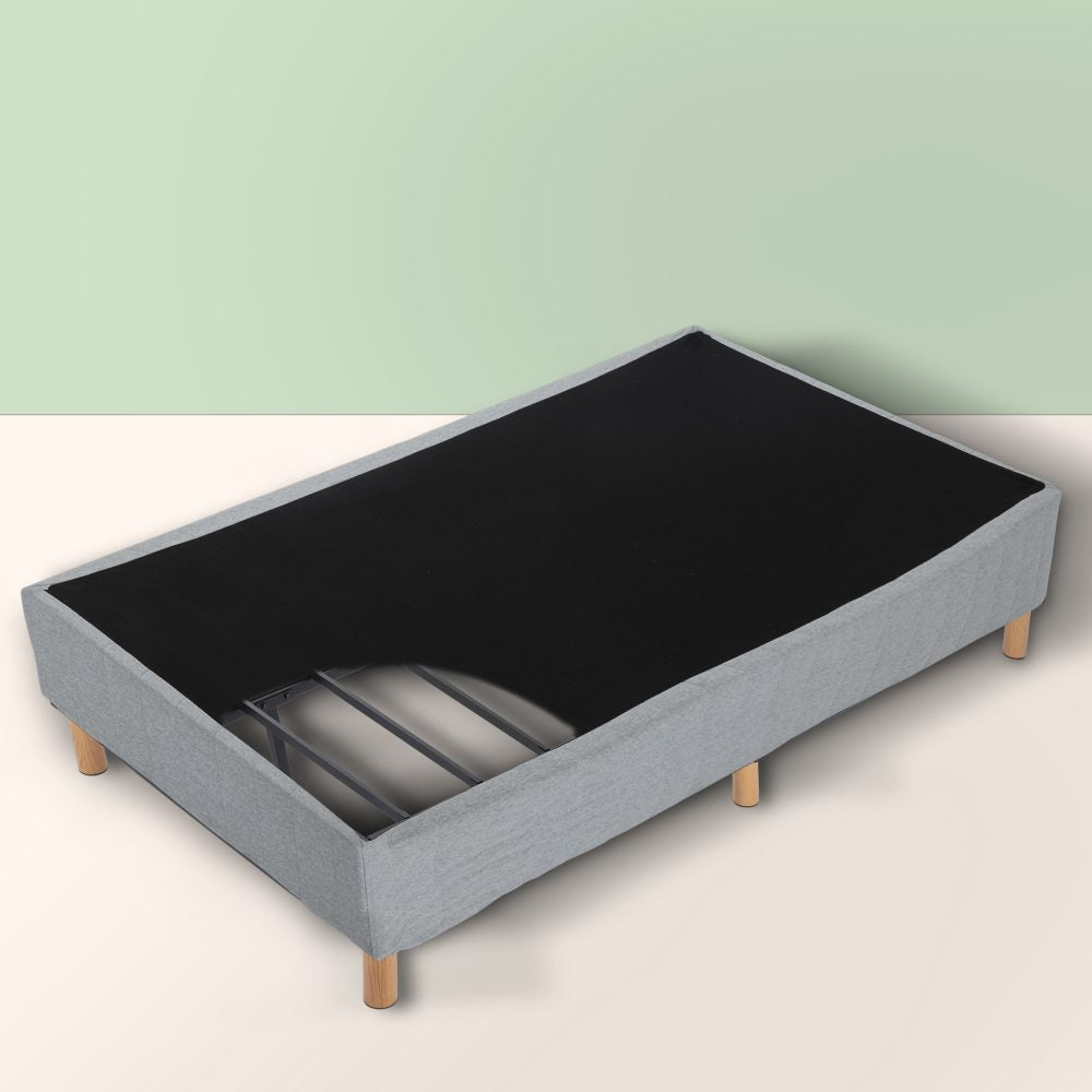 Metal Bedframe Mattress Foundation (Light Grey) ‚Äì Double