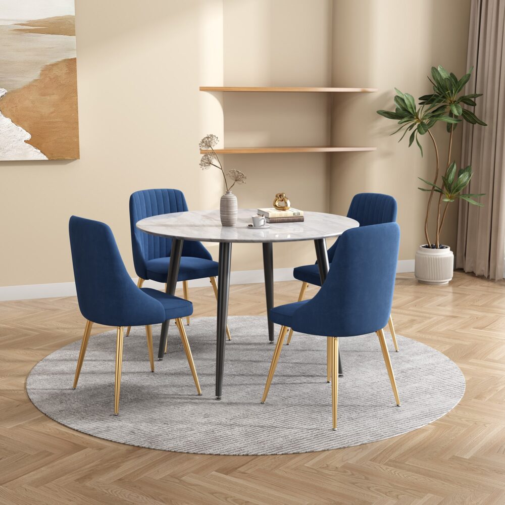 Ocean&#8217;s Velvet Dining Set