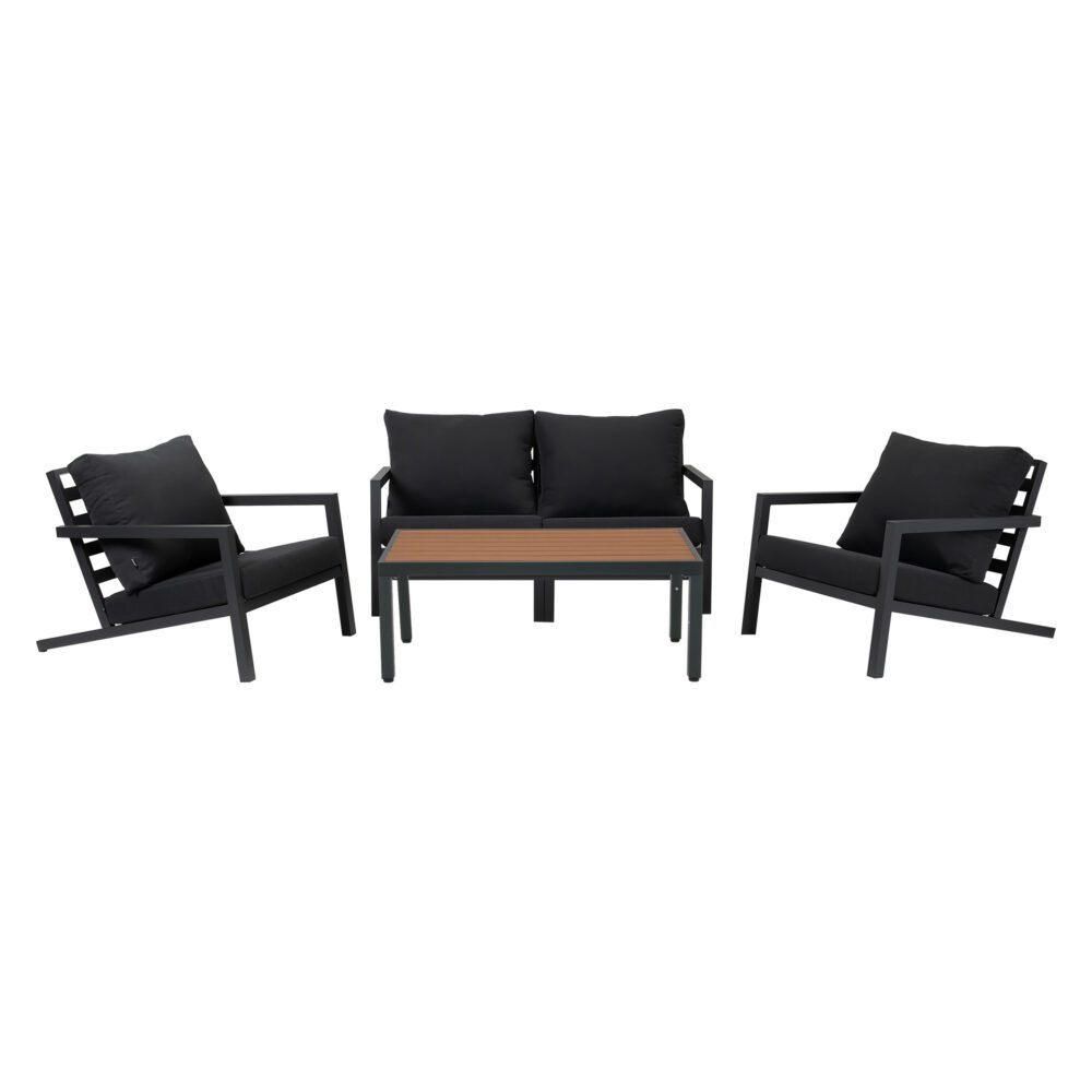 Aidan Garden Furniture Set in Slate Grey ‚Äî 5 pieces