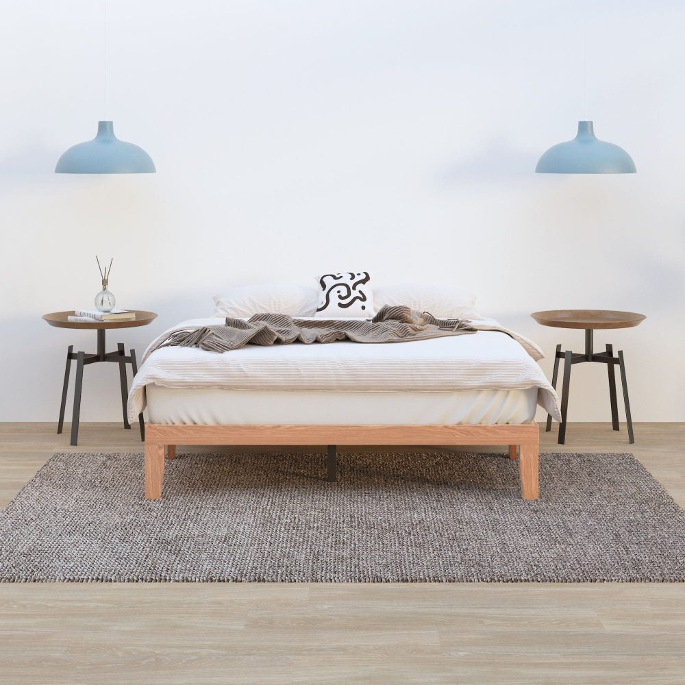 Warm Wooden Natural Bed Base Frame ‚Äì Double