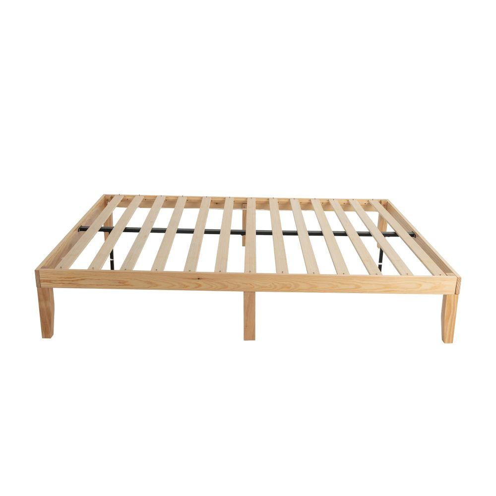 Warm Wooden Natural Bed Base Frame ‚Äì Double