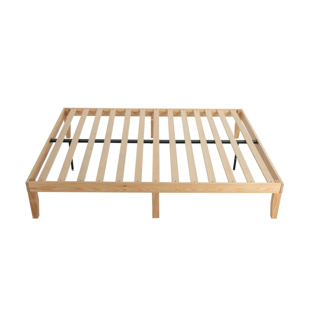 Warm Wooden Natural Bed Base Frame ‚Äì Double