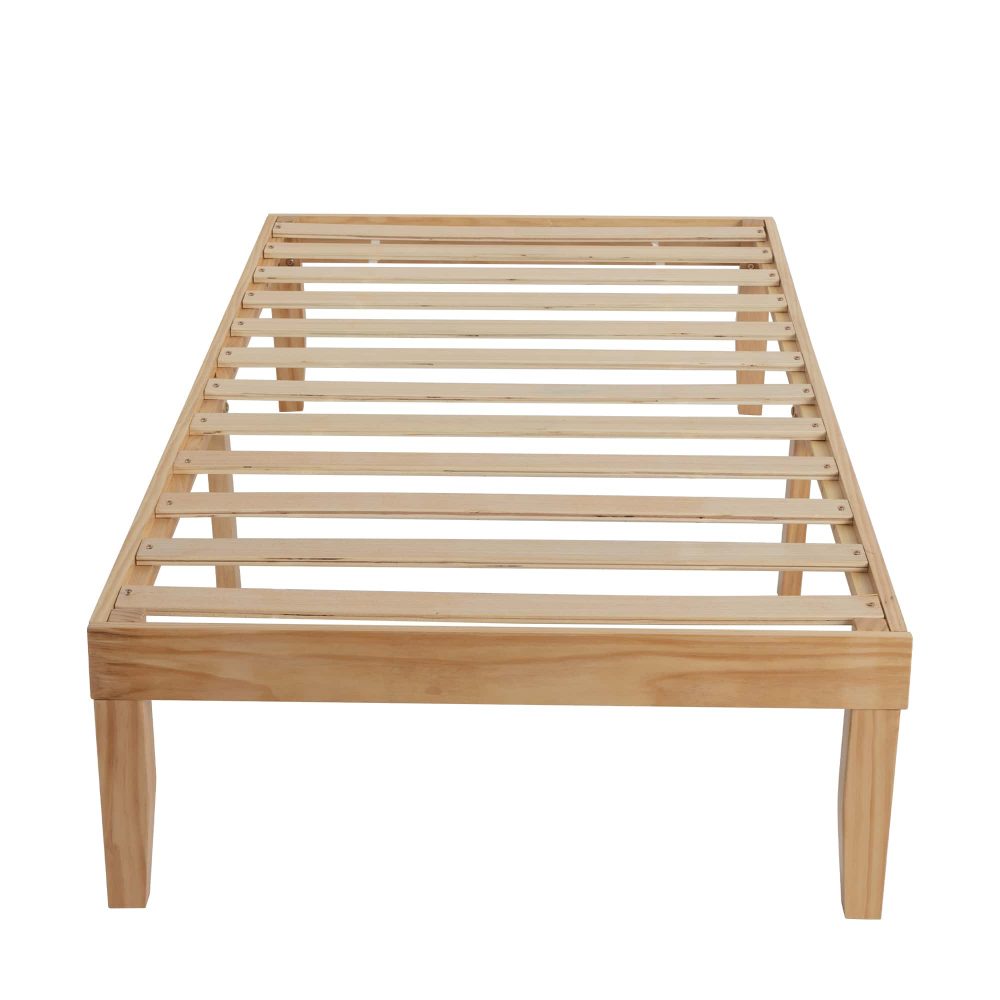 Single Size Warm Wooden Natural Bed Base Frame ‚Äì King Single