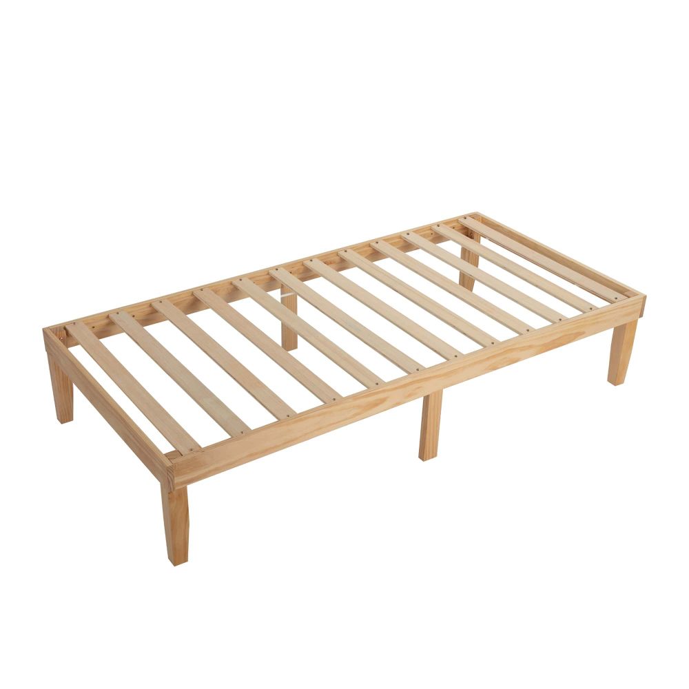 Single Size Warm Wooden Natural Bed Base Frame ‚Äì King Single