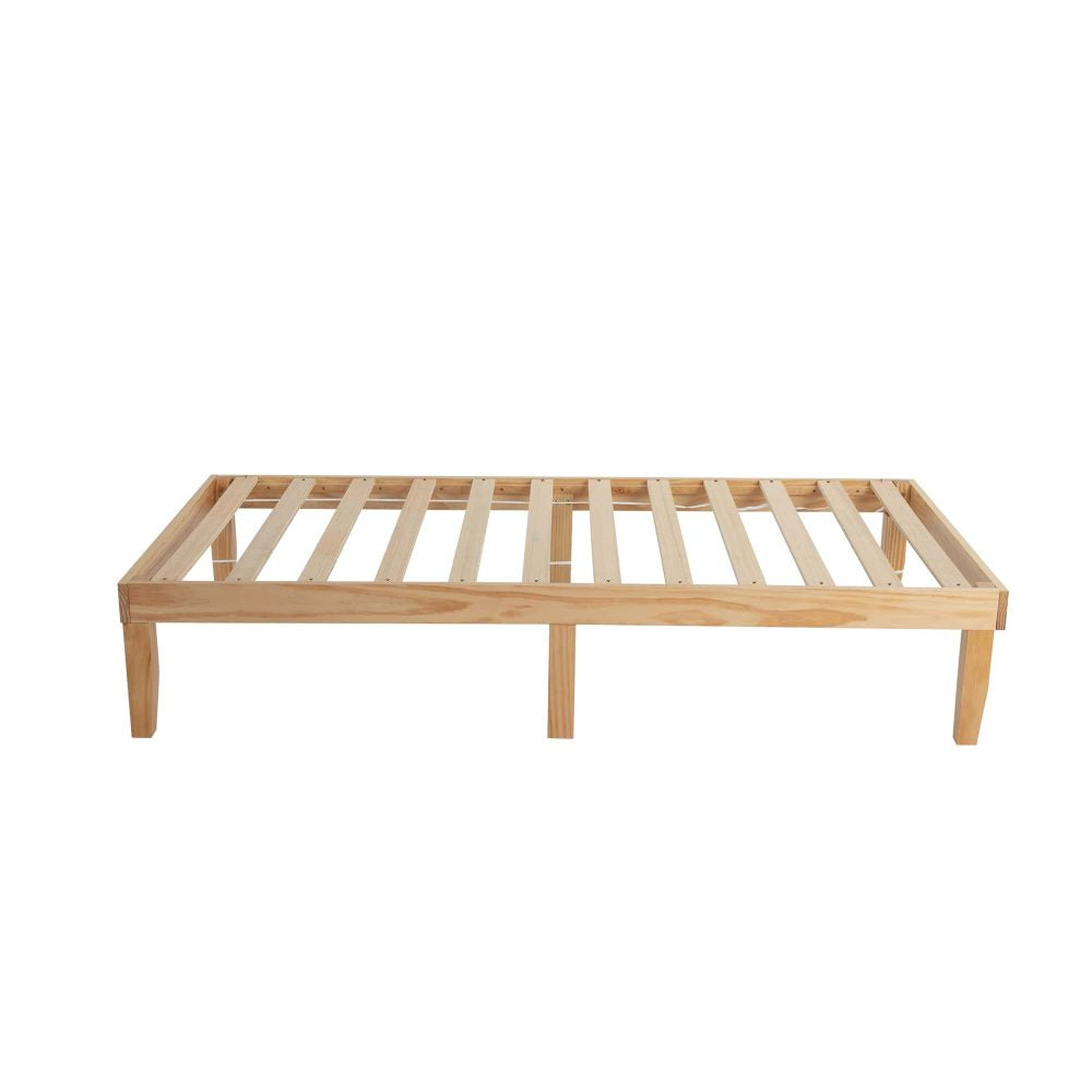 Single Size Warm Wooden Natural Bed Base Frame ‚Äì King Single