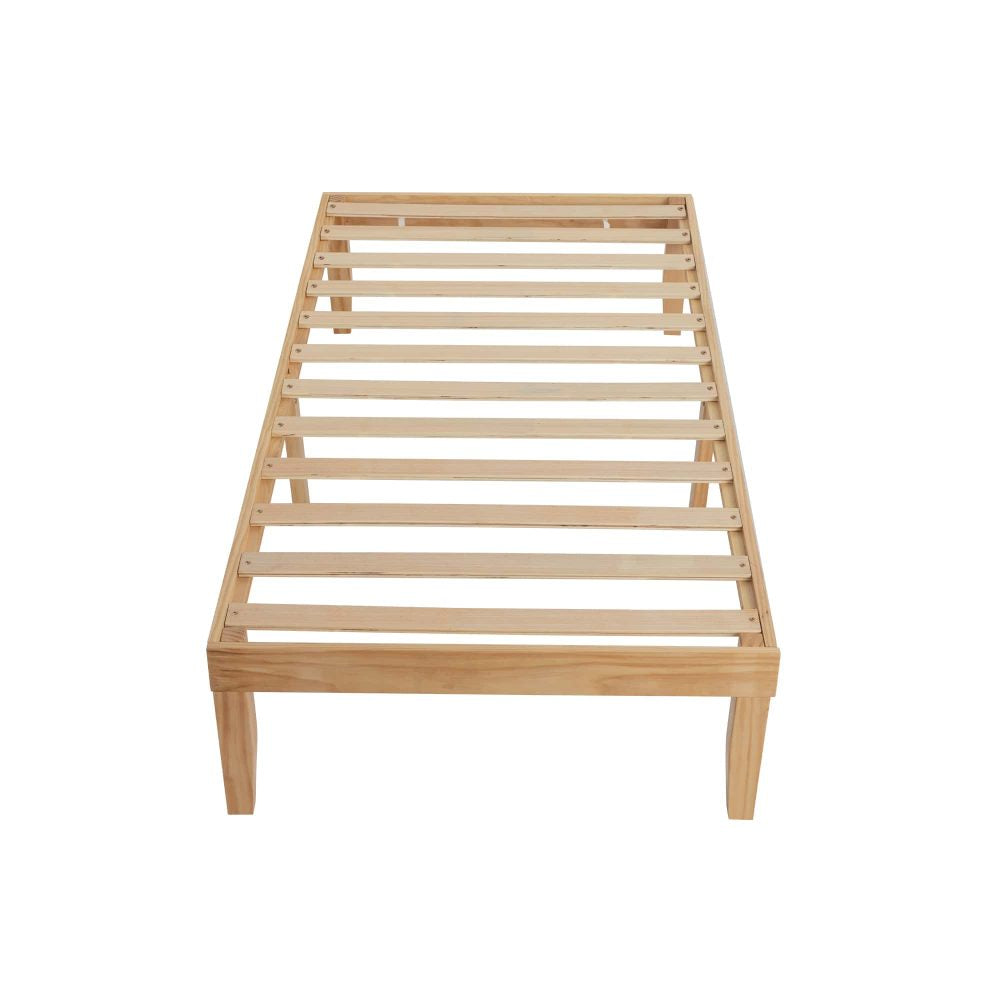 Single Size Warm Wooden Natural Bed Base Frame ‚Äì Single