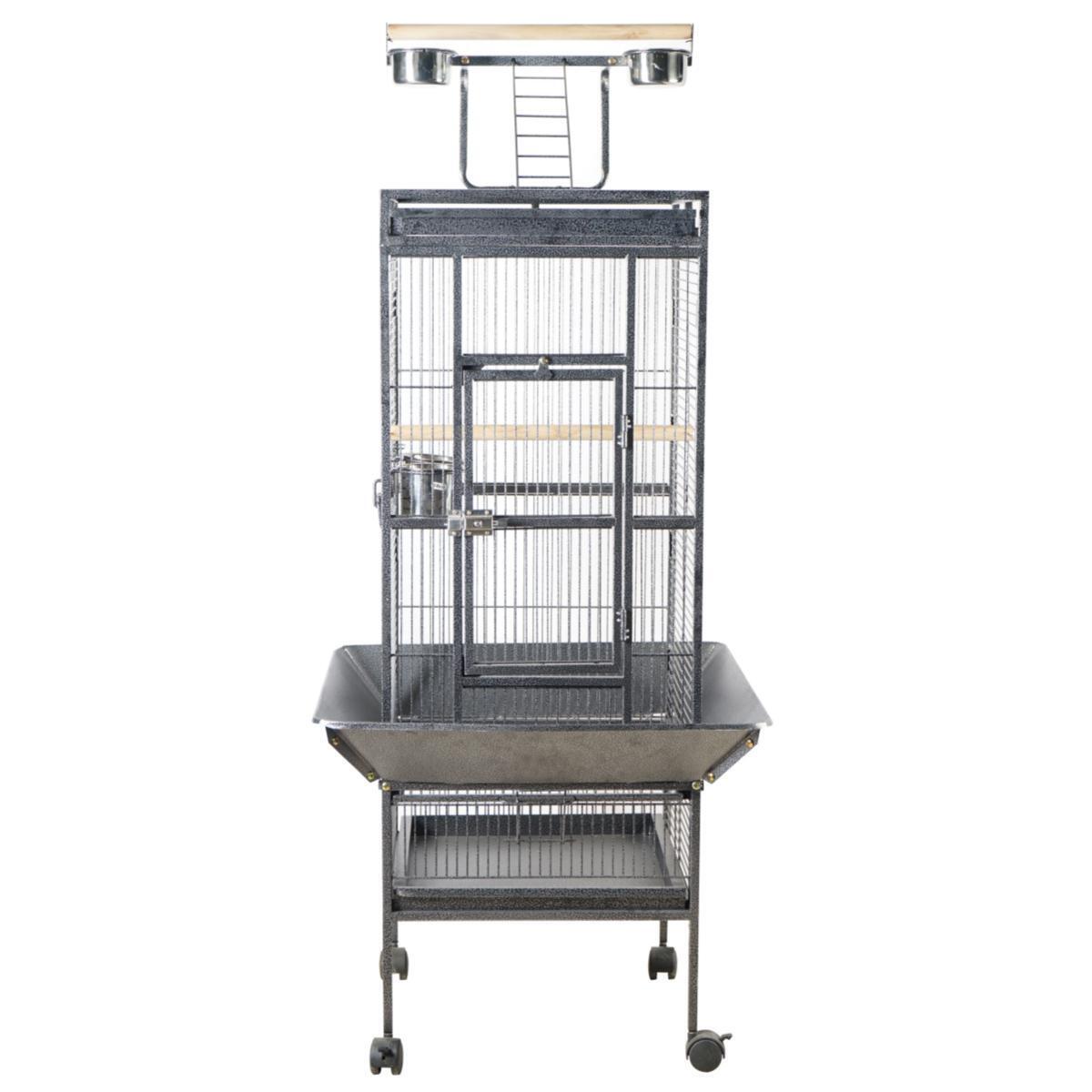 153 cm Large Bird Budgie Cage Parrot Aviary With Metal Tray and  Wheel