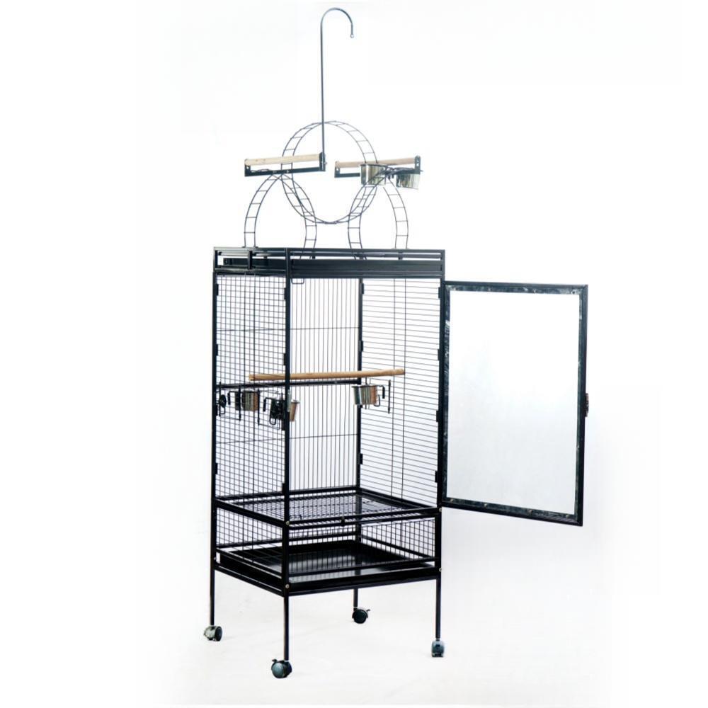 174 cm Large Bird Budgie Cage Parrot Aviary With Metal Tray and Wheel