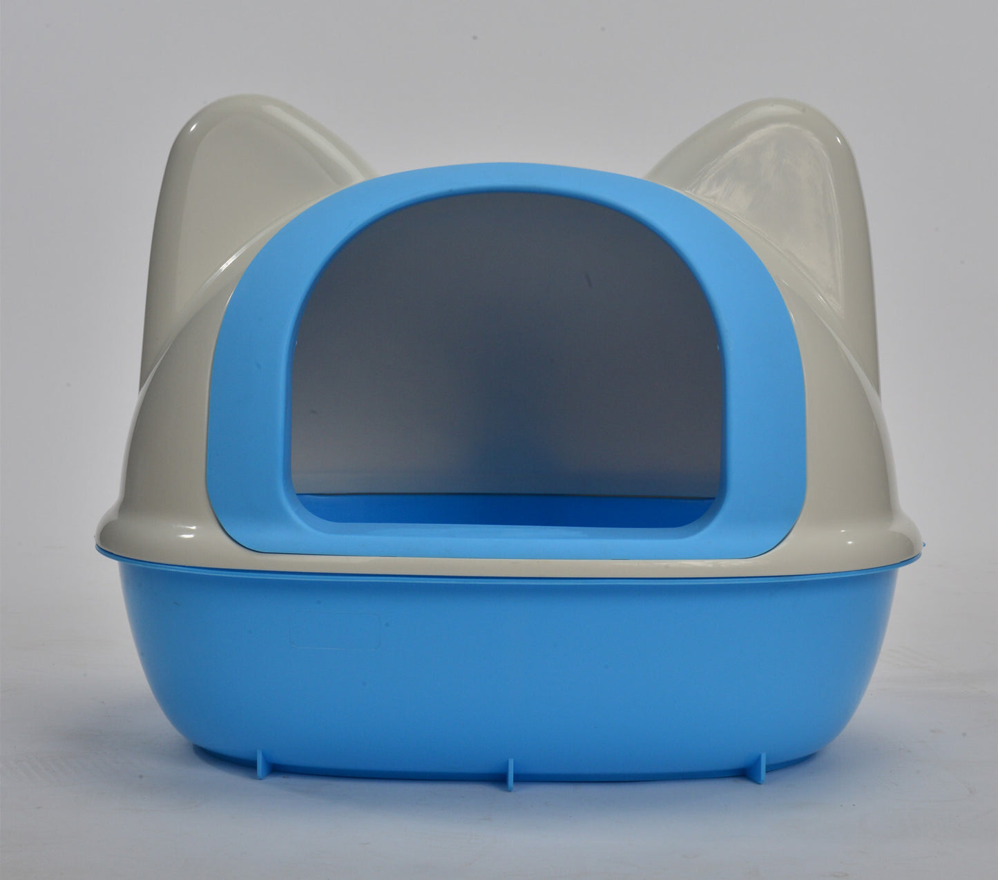 Large Hooded Cat Toilet Litter Box Tray House With Scoop Blue