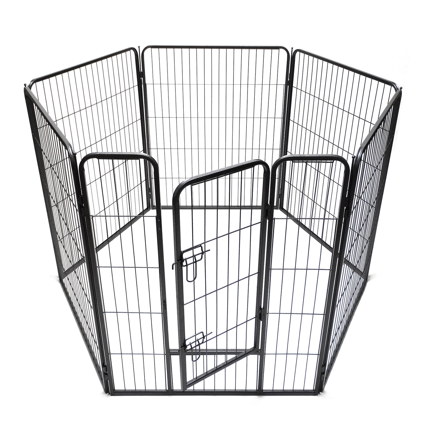 6 Panels 100 cm Heavy Duty Pet Dog Cat Puppy Rabbit Exercise Playpen Fence Extension With Cover