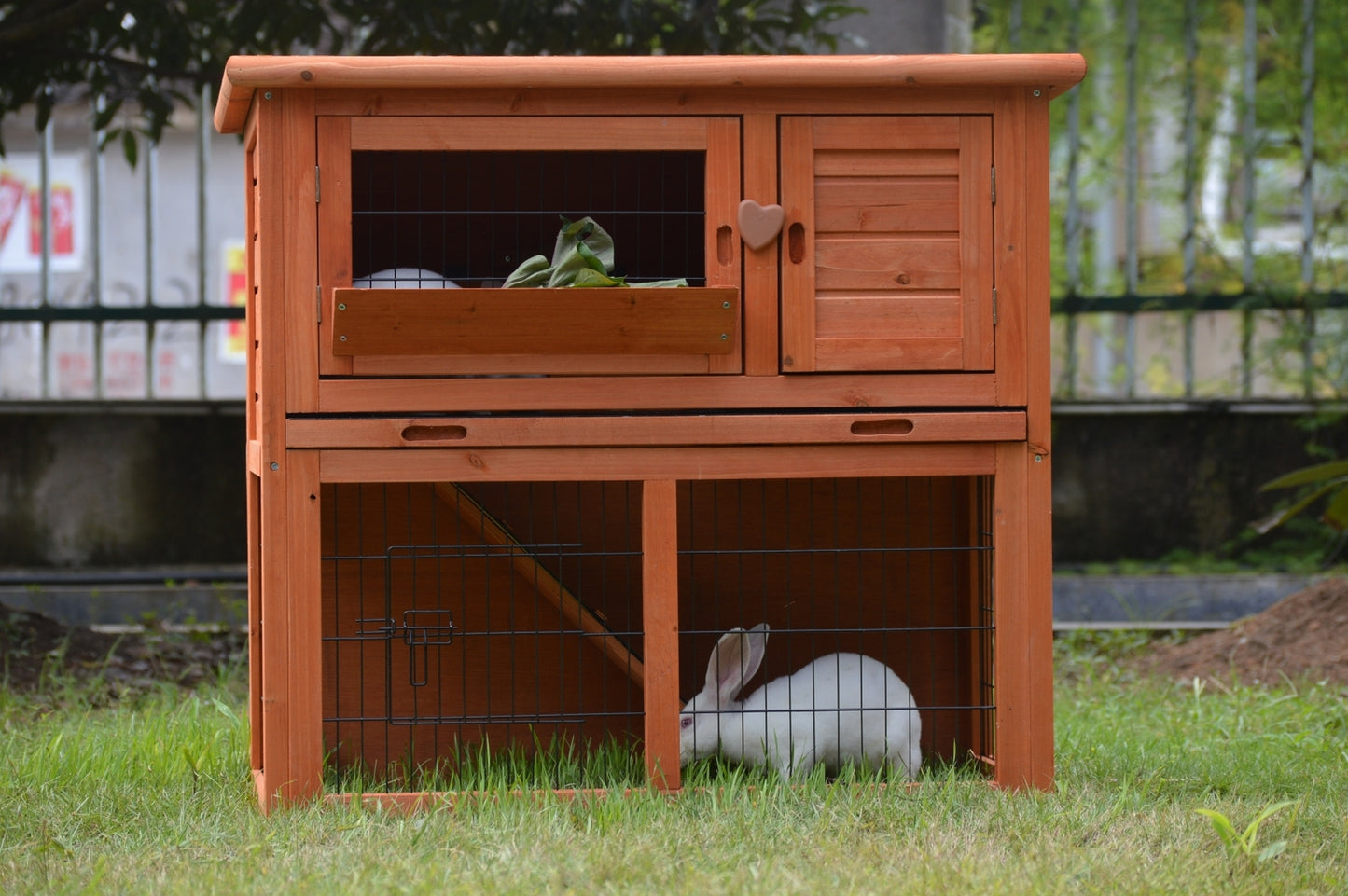 Double Storey Rabbit Hutch Guinea Pig Cage , Ferret cage W Pull Out Tray