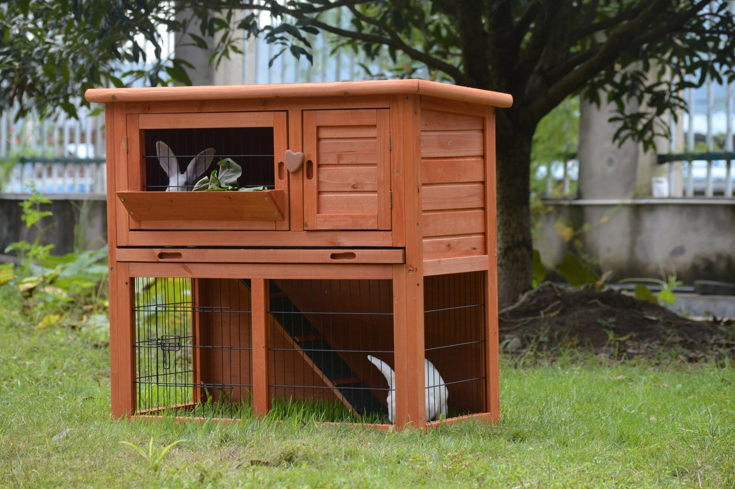 Double Storey Rabbit Hutch Guinea Pig Cage , Ferret cage W Pull Out Tray