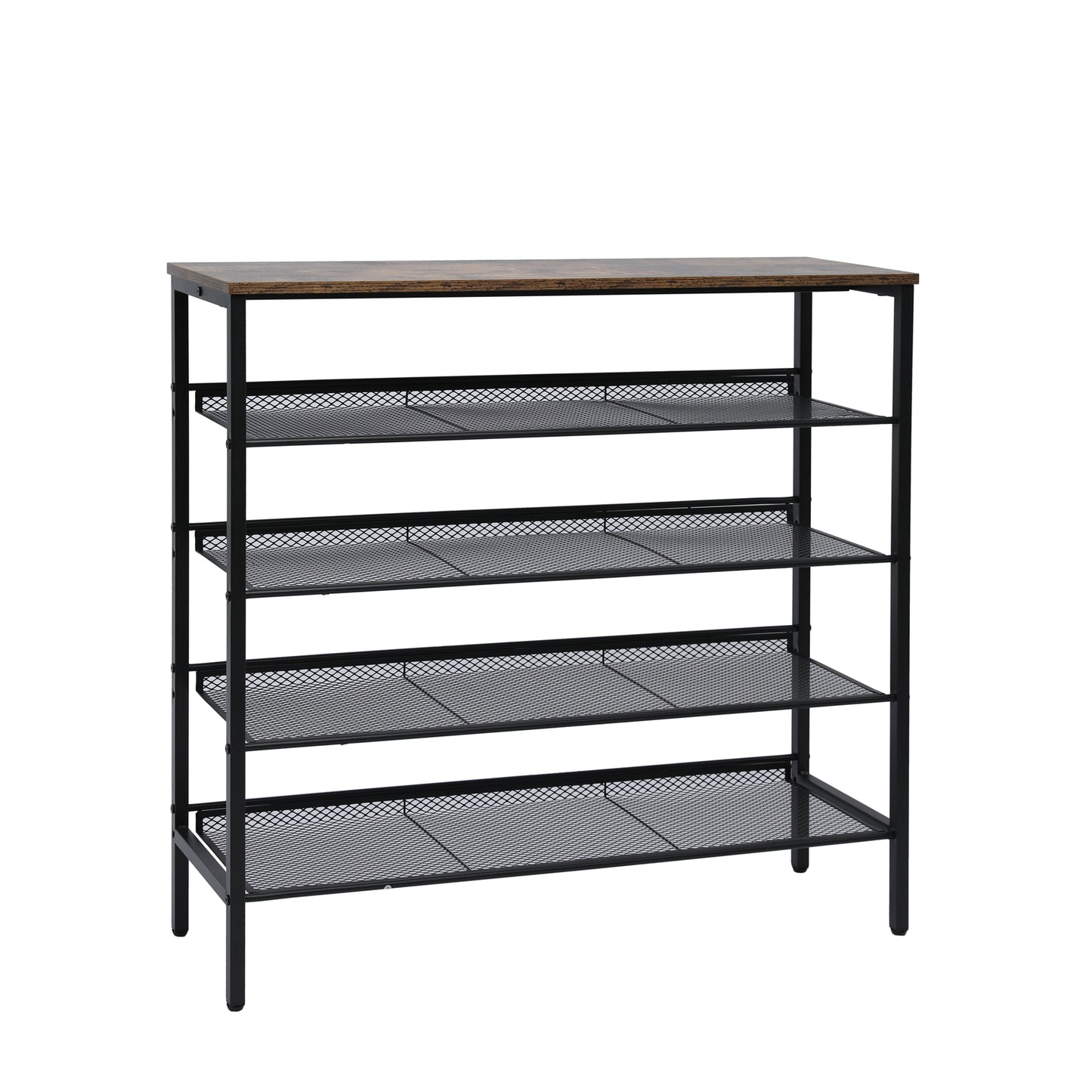 5-Tier Large Shoe Rack Shelf Stand Flat & Slant Adjustable Storage Organizer 100 cm